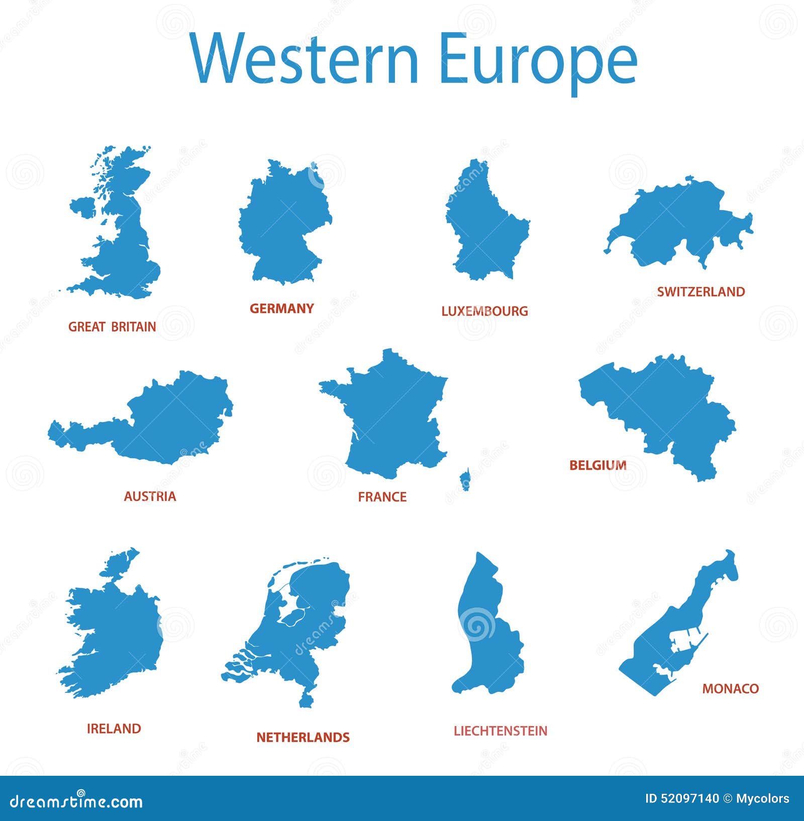 western europe - maps of territories - 