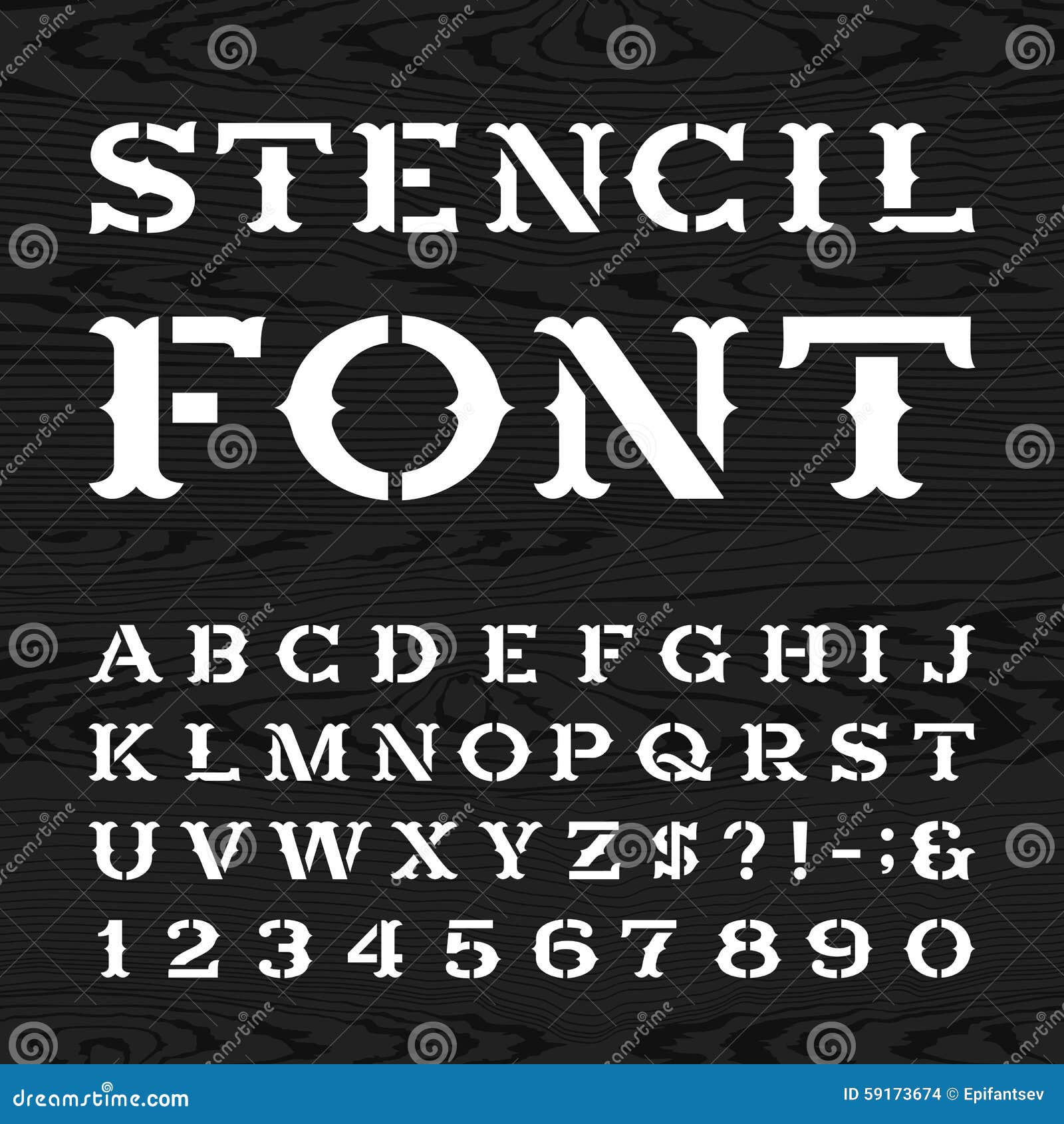 Western Retro Alphabet Vector Stencil Font. Stock Vector - Illustration of  design, font: 59173674