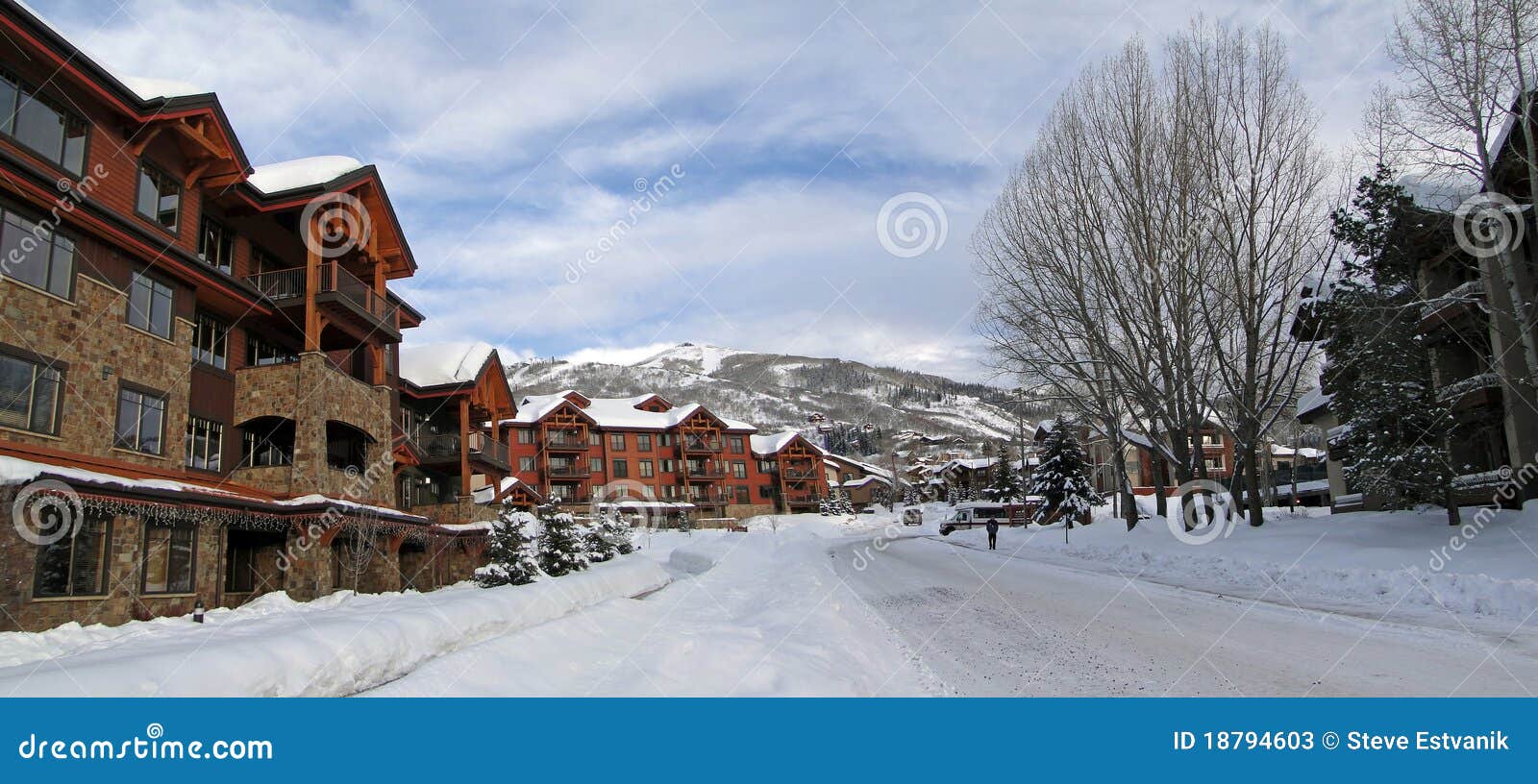 Western style condominiums stock image. Image of steamboat 18794603