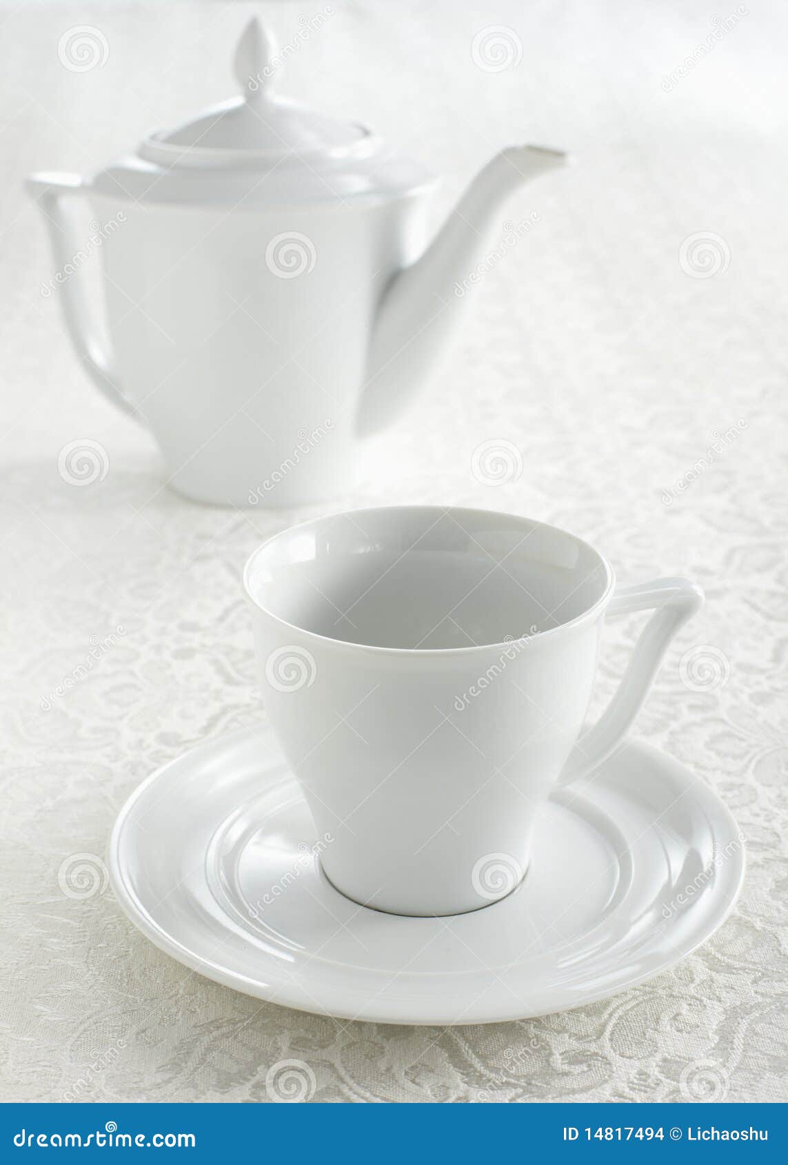 Westernstyle Teapot Teacup Stock Photo Image of morning, enjoy 14817494