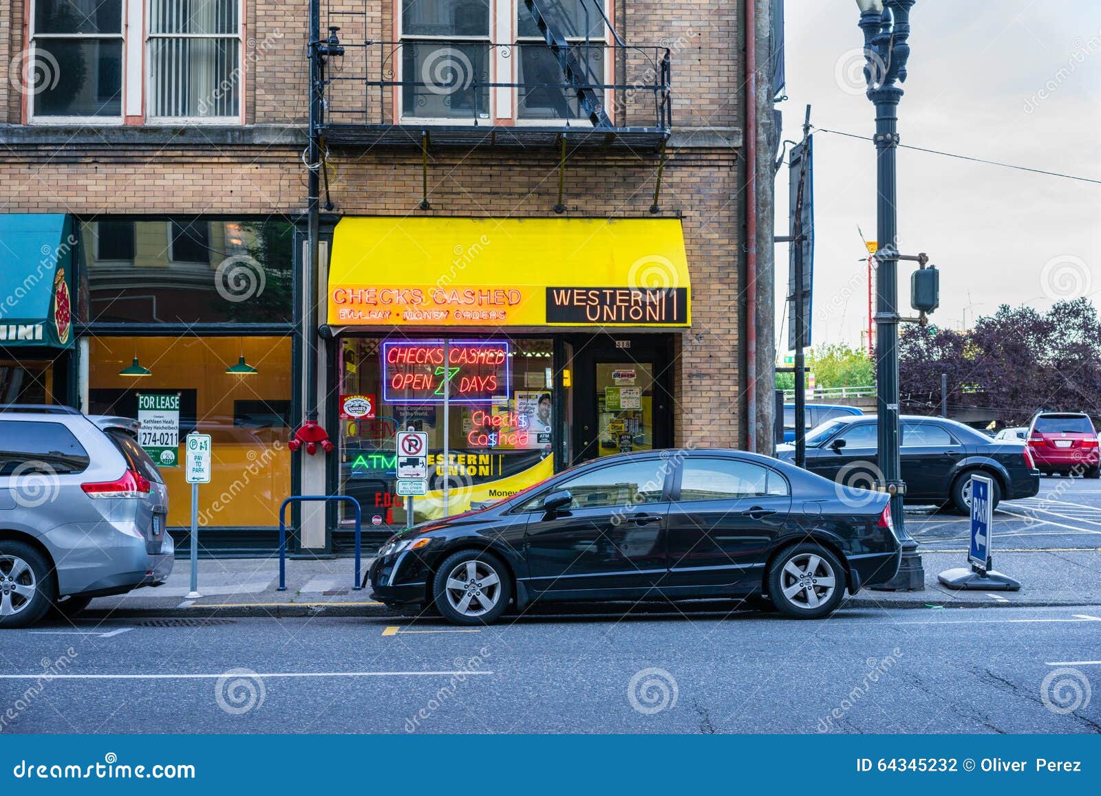 Western union location editorial stock photo. Image of windows