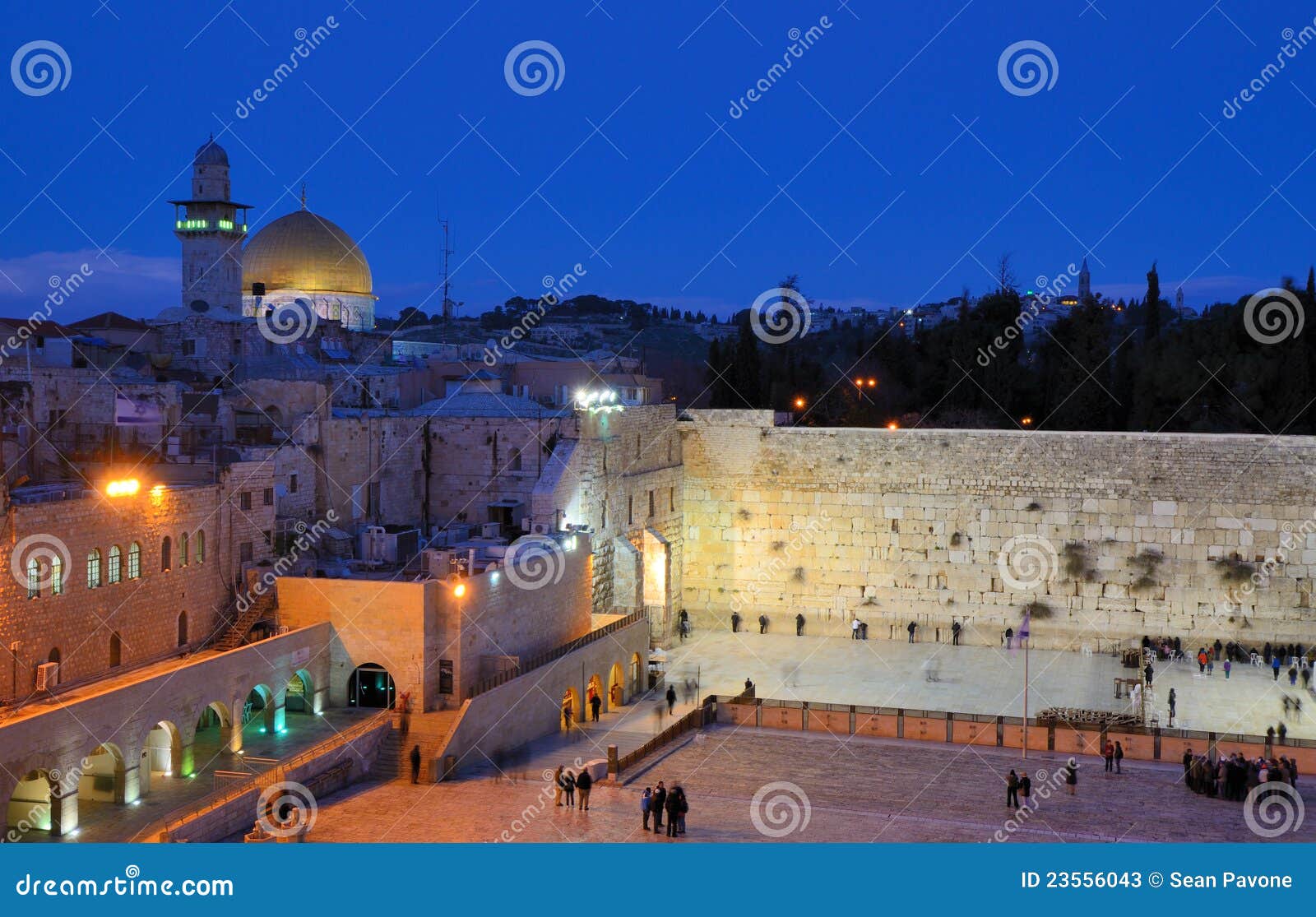 Western Wall and Dome of the Rock Stock Image - Image of western, mount ...