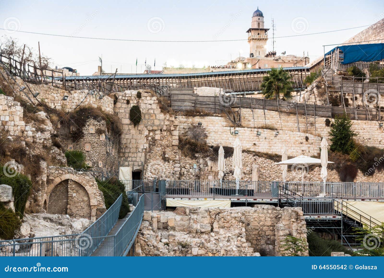 Western Wall Excavation Site, Jerusalem Stock Photo Image of aqsa