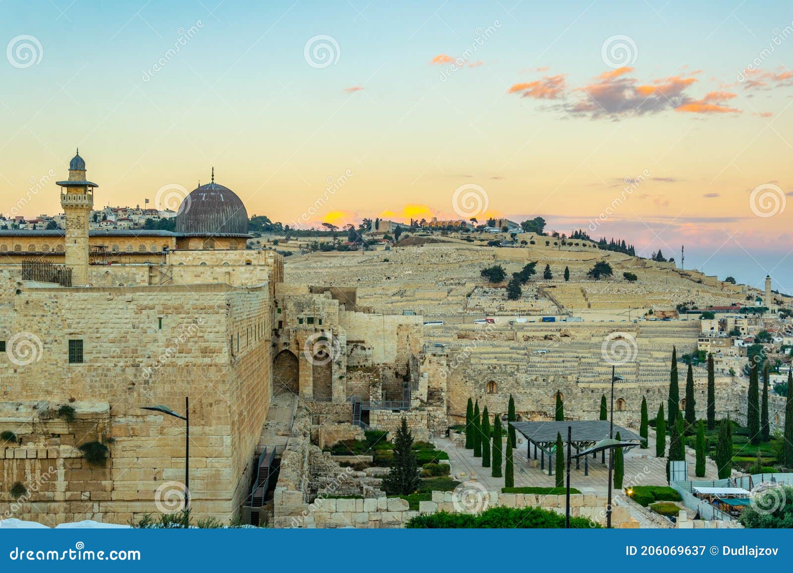 Western Wall Excavations at the Old Town of Jerusalem, Israel Stock
