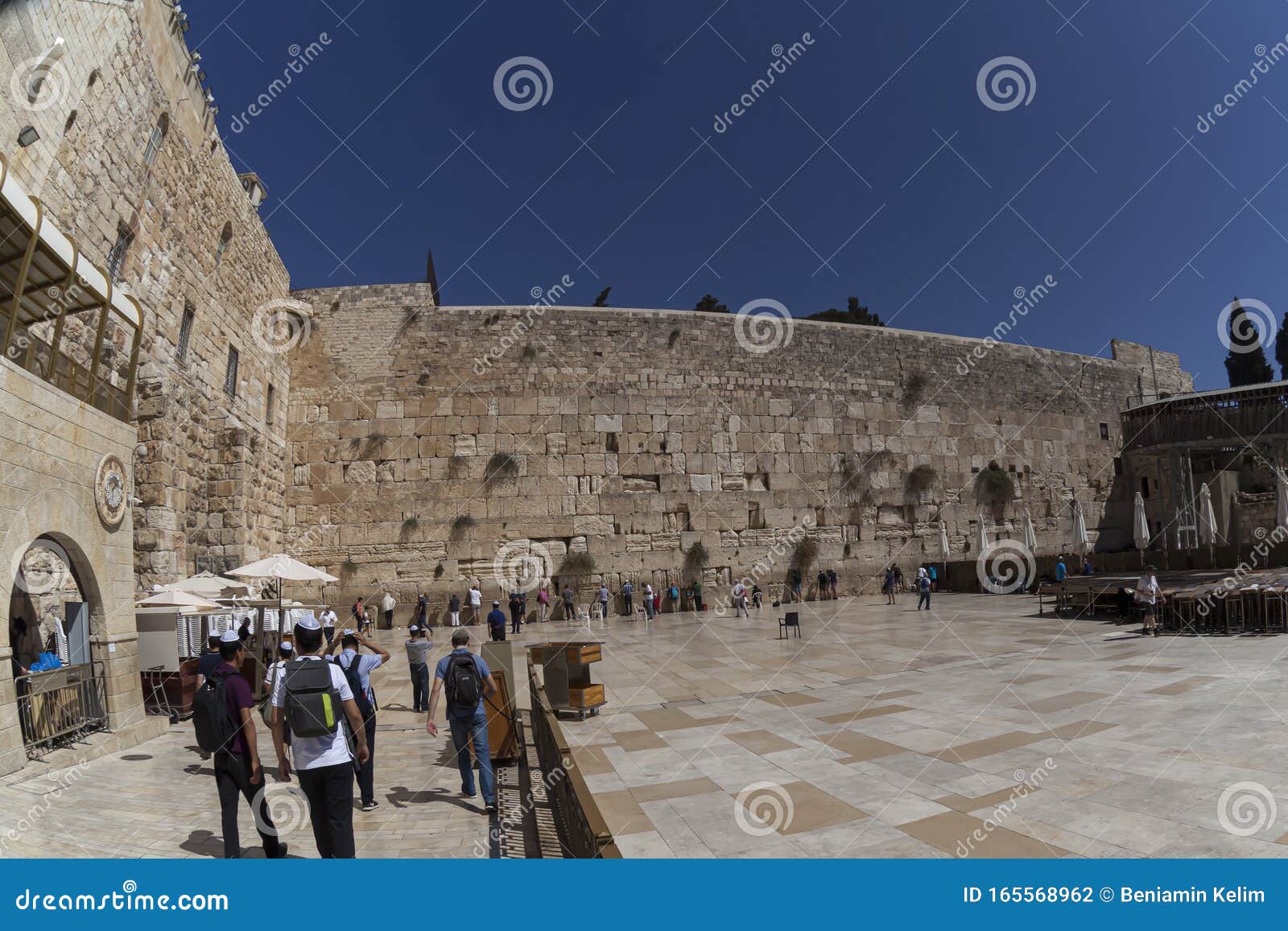 The Western Wall of the Temple. Historical Places of the