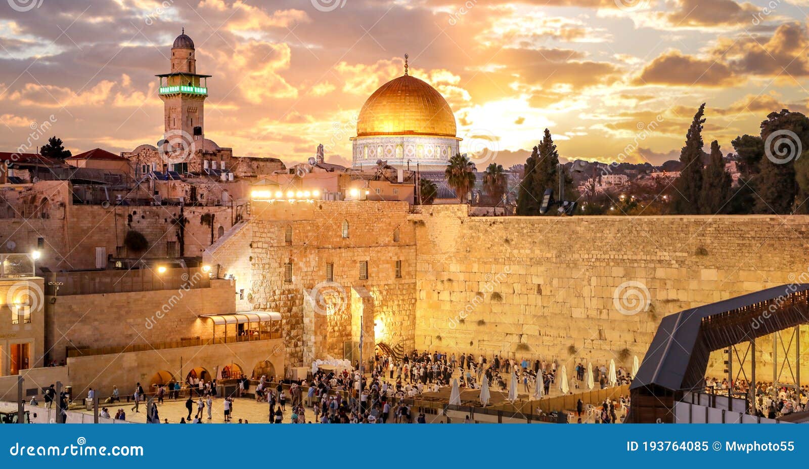 the western wall, wailing wall, kosel or kotel, known in islam as the buraq wal