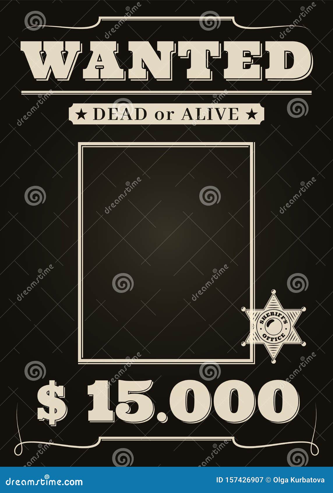 Wanted Dead Or Alive Vintage Western Poster -Metal Sign For Indoor or  Outdoor
