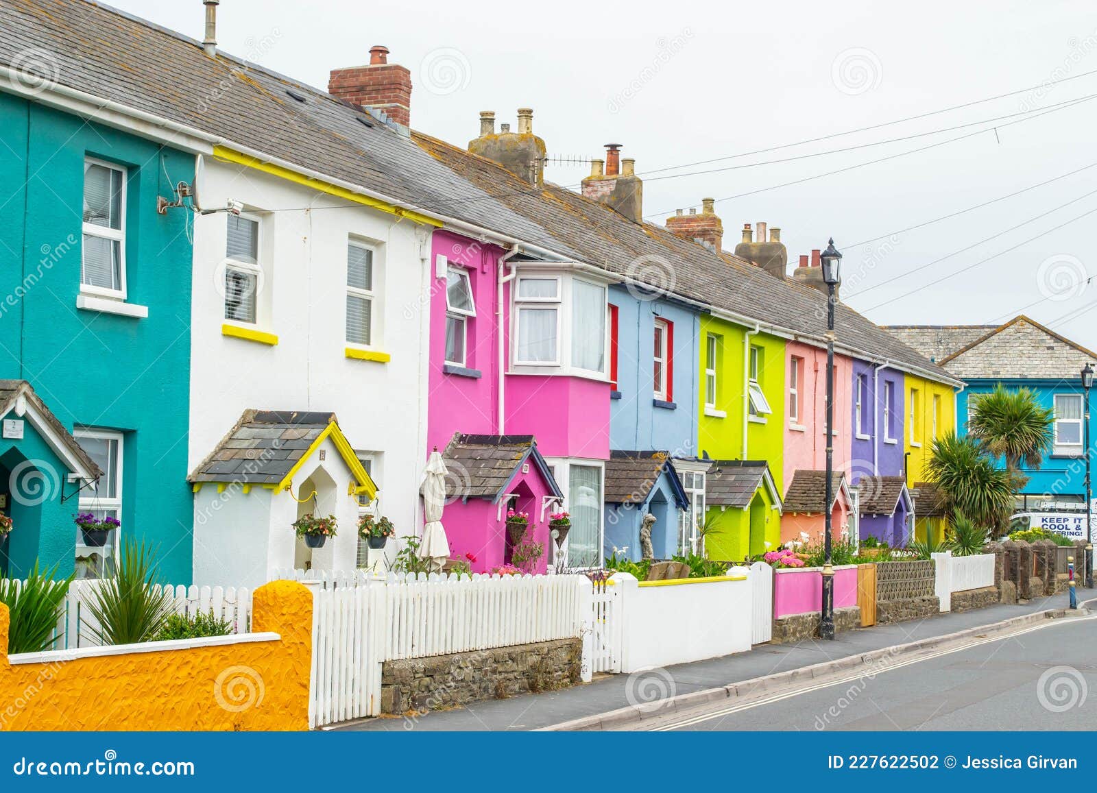 WESTWARD HO!, DEVON, ENGLAND 21 June 2021 Colourful Houses in