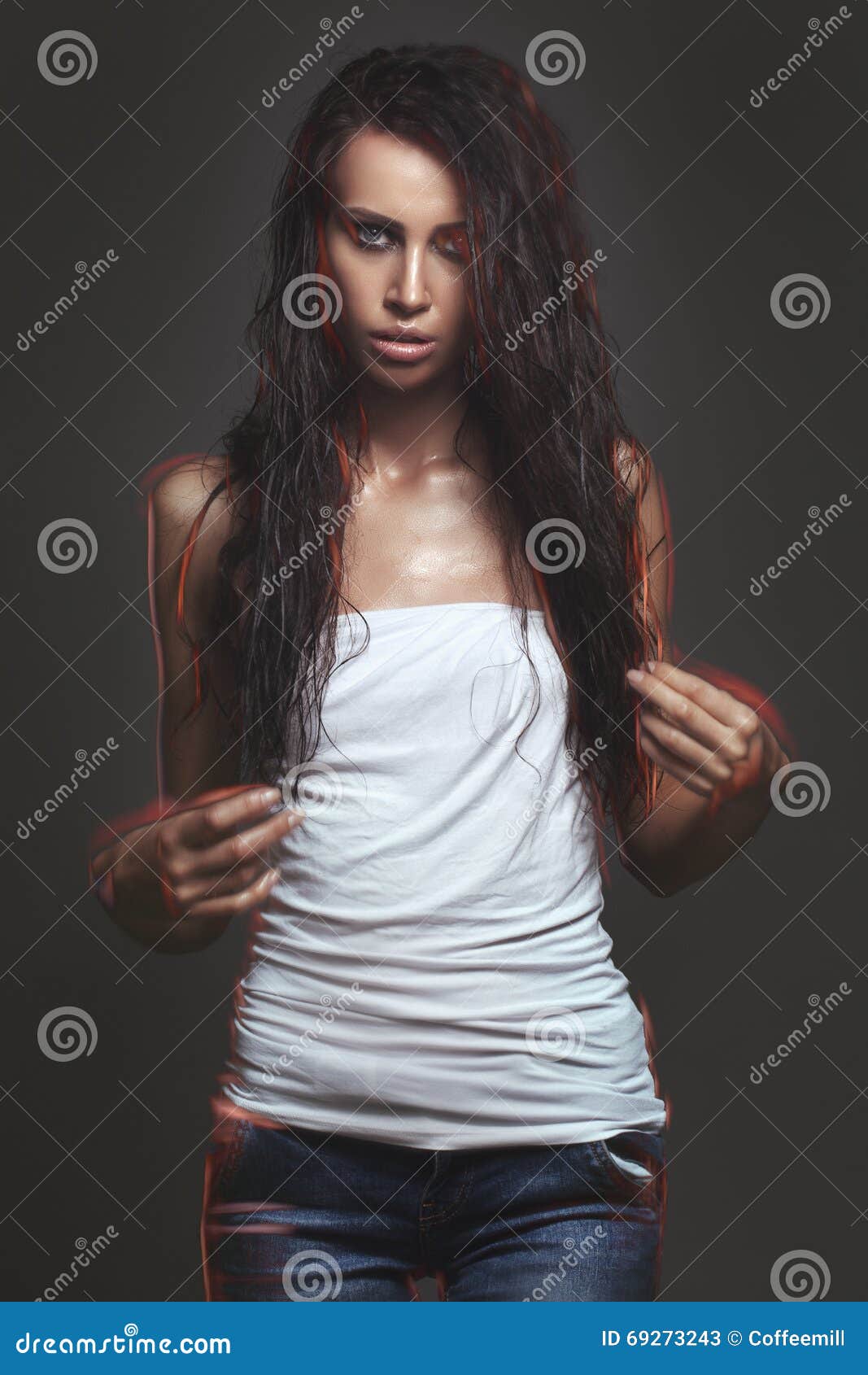 Wet Beauty Portrait Stock Image Image Of Women Female 69273243