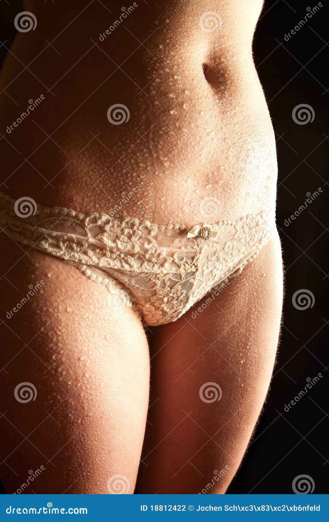 Wet Body of a Female in White Panties Stock Photo - Image of girl