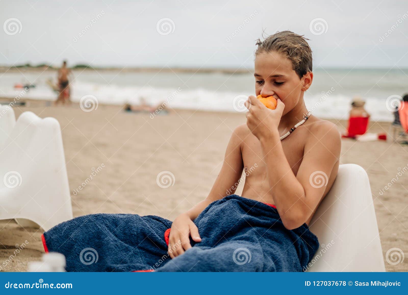 Peach on the beach