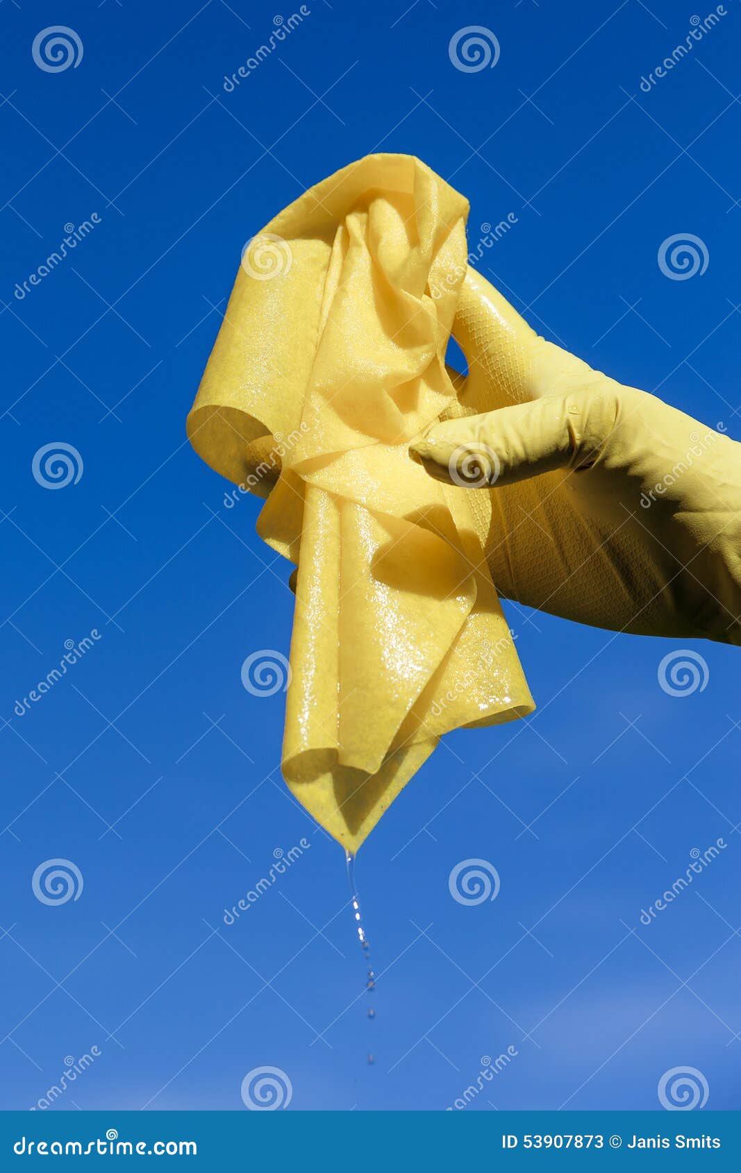 Wet cloth. stock image. Image of domestic, yellow, water 53907873