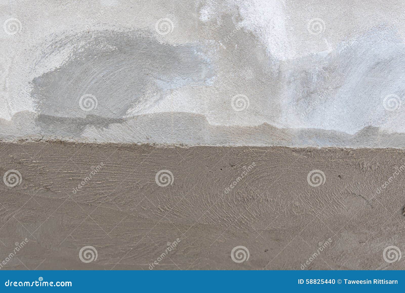 Wet and Dry Plaster Concrete Wall Stock Photo Image of trowel