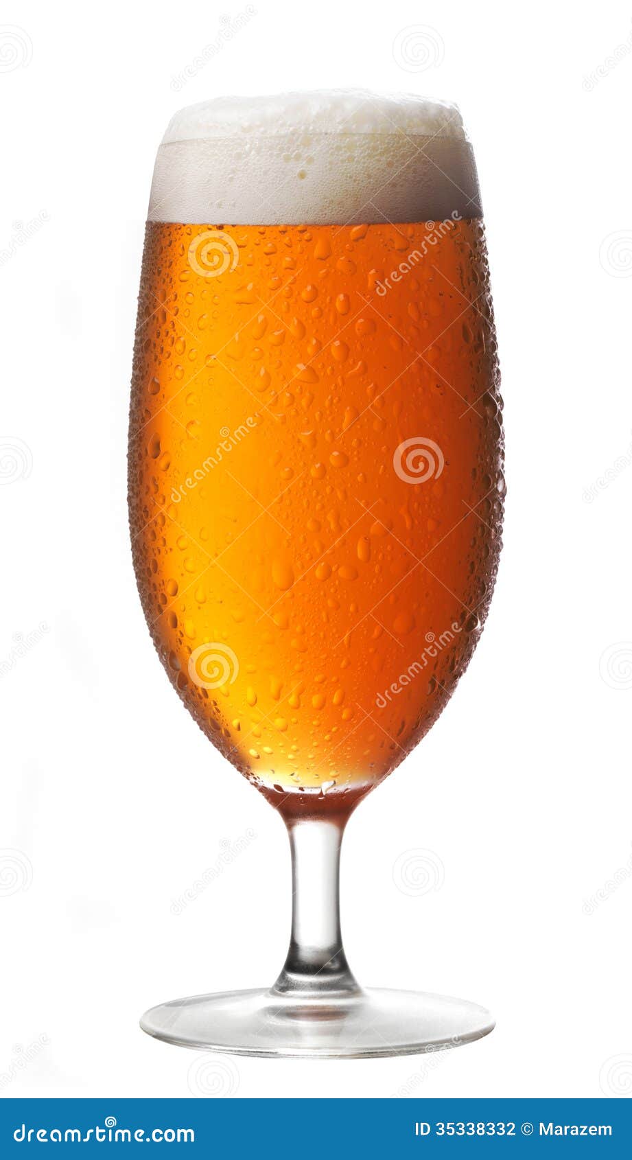 Wet Glass of beer stock photo. Image of drink, brewed 35338332
