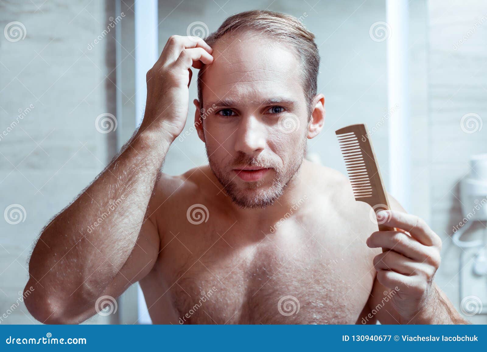 Blue-eyed Man Combing His Wet Hair after Washing it in the Shower Stock Image - Image of shower, bathrobe: 130940677 Blue-eyed Man Combing His Wet Hair after Washing it in the Shower Stock Image - Image of shower, bathrobe: 130940677