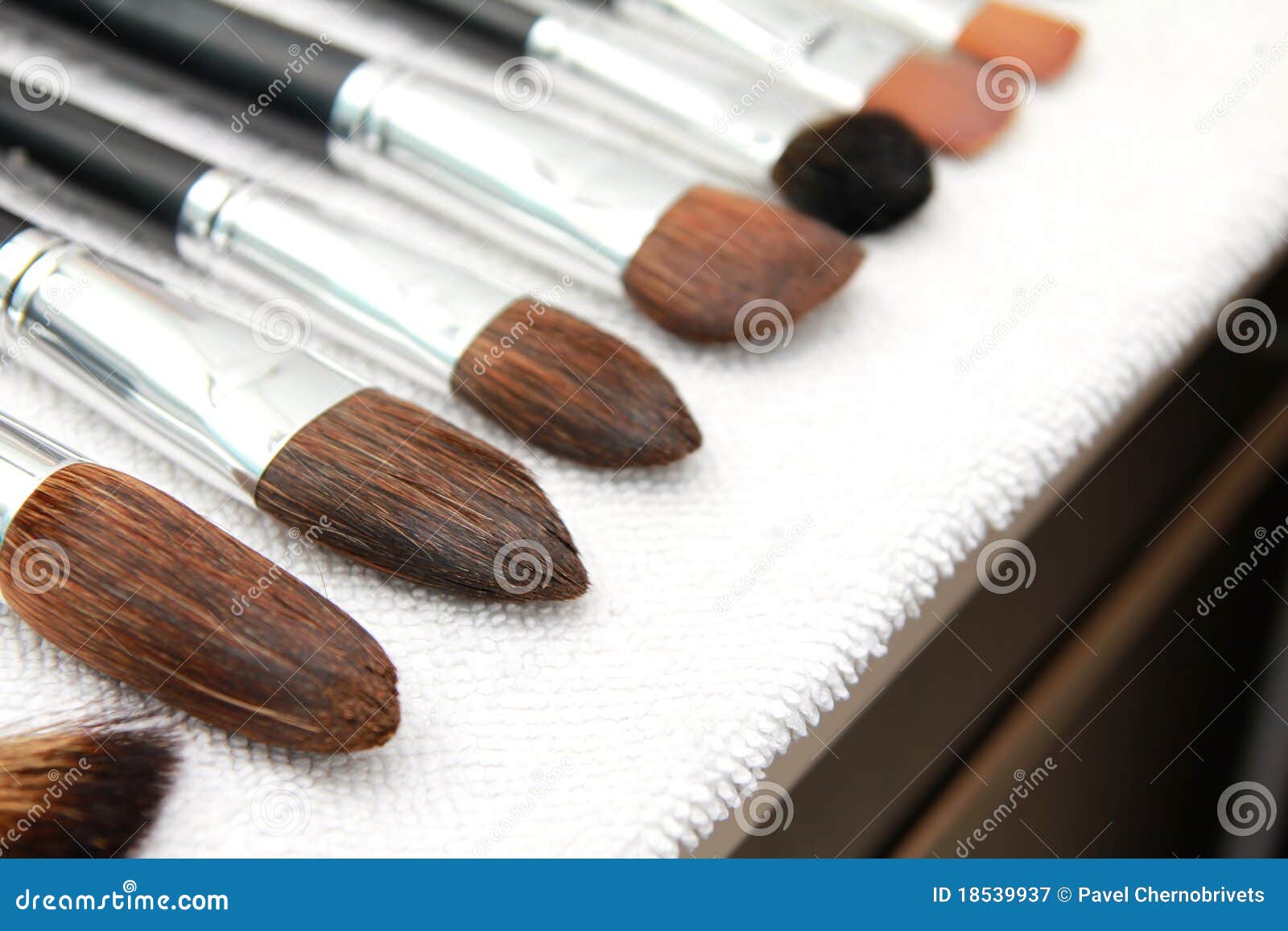 Wet make up brushes stock image. Image of objects, brush 18539937