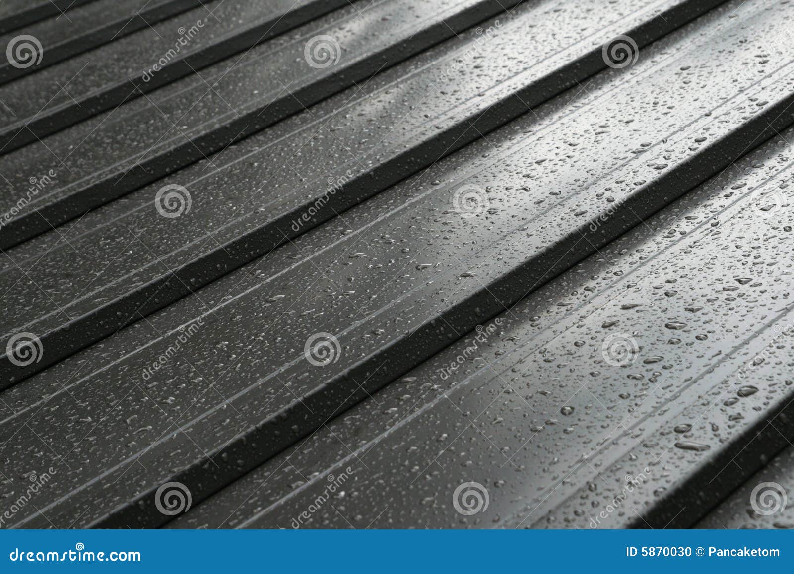 wet metal roof detail