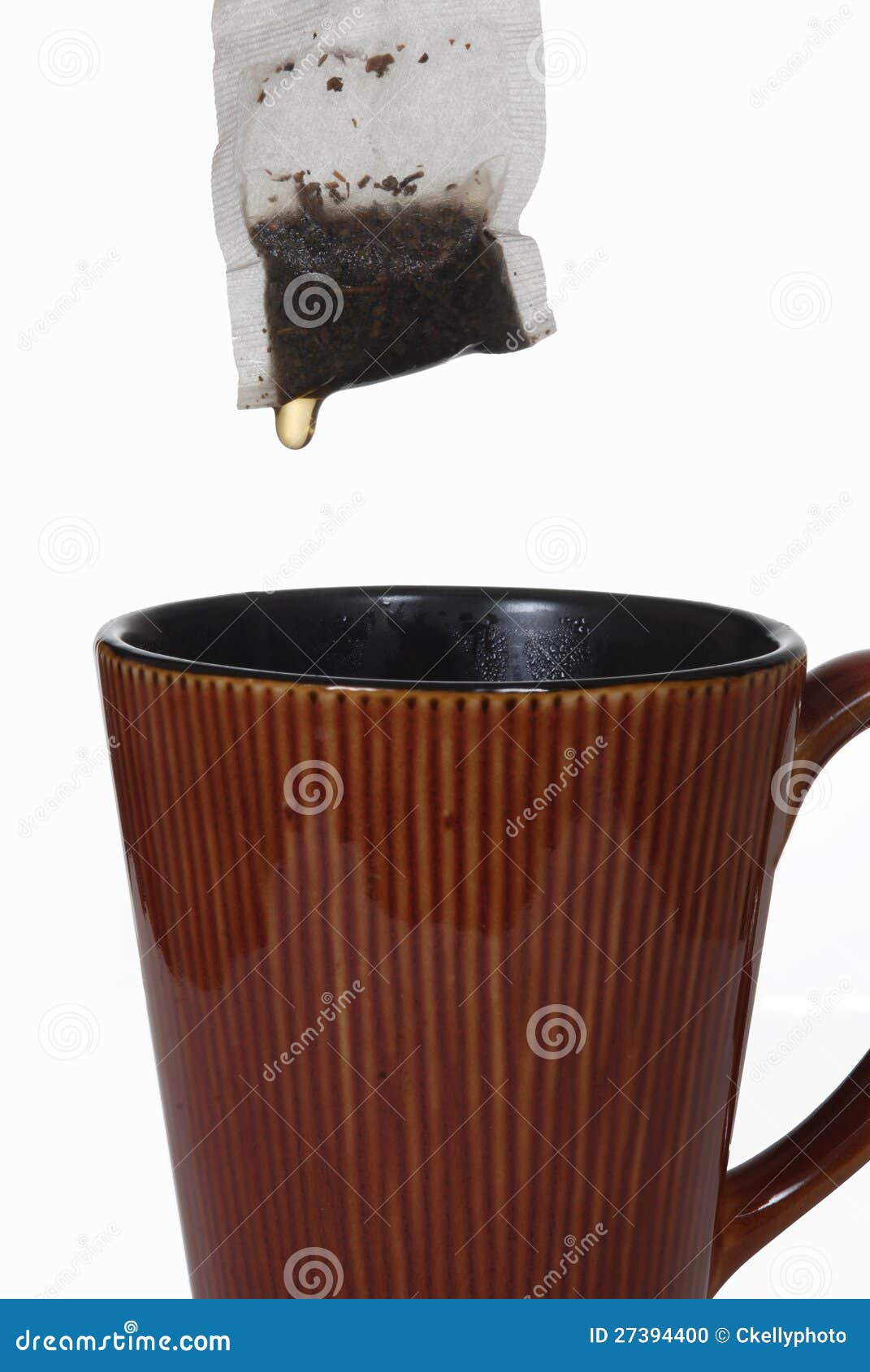Wet Tea Bag Above Ceramic Mug Stock Photo Image of refreshment