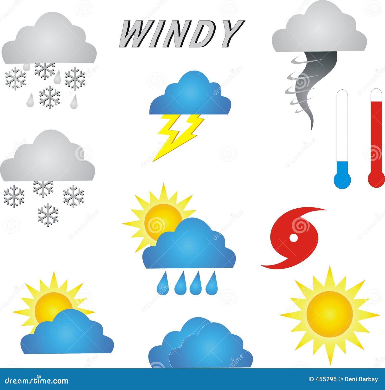 Wetter-Symbole stock abbildung. Illustration von sonnenschein - 455295