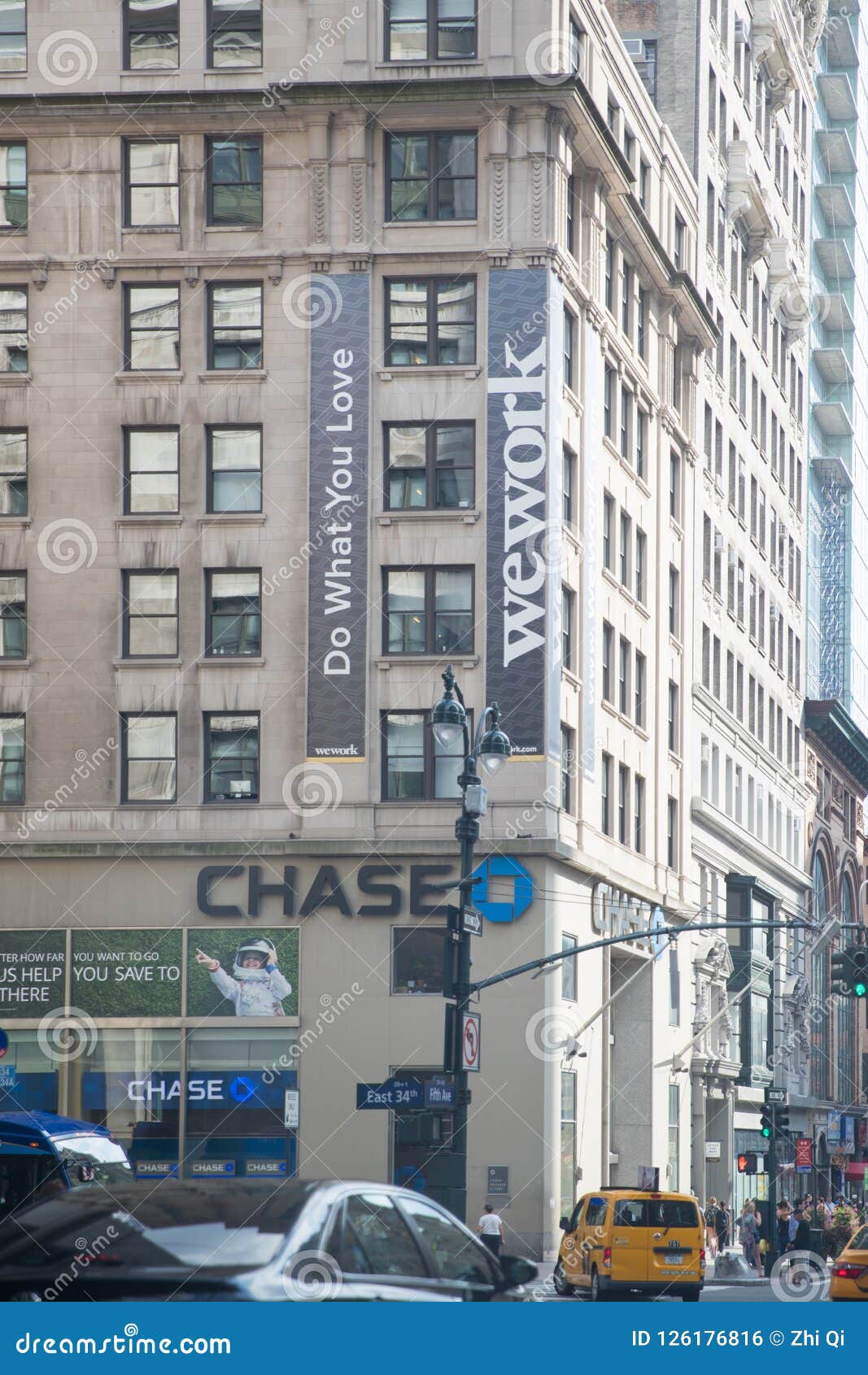 A Wework Facility on West 25th Street in Manhattan. Editorial Photo