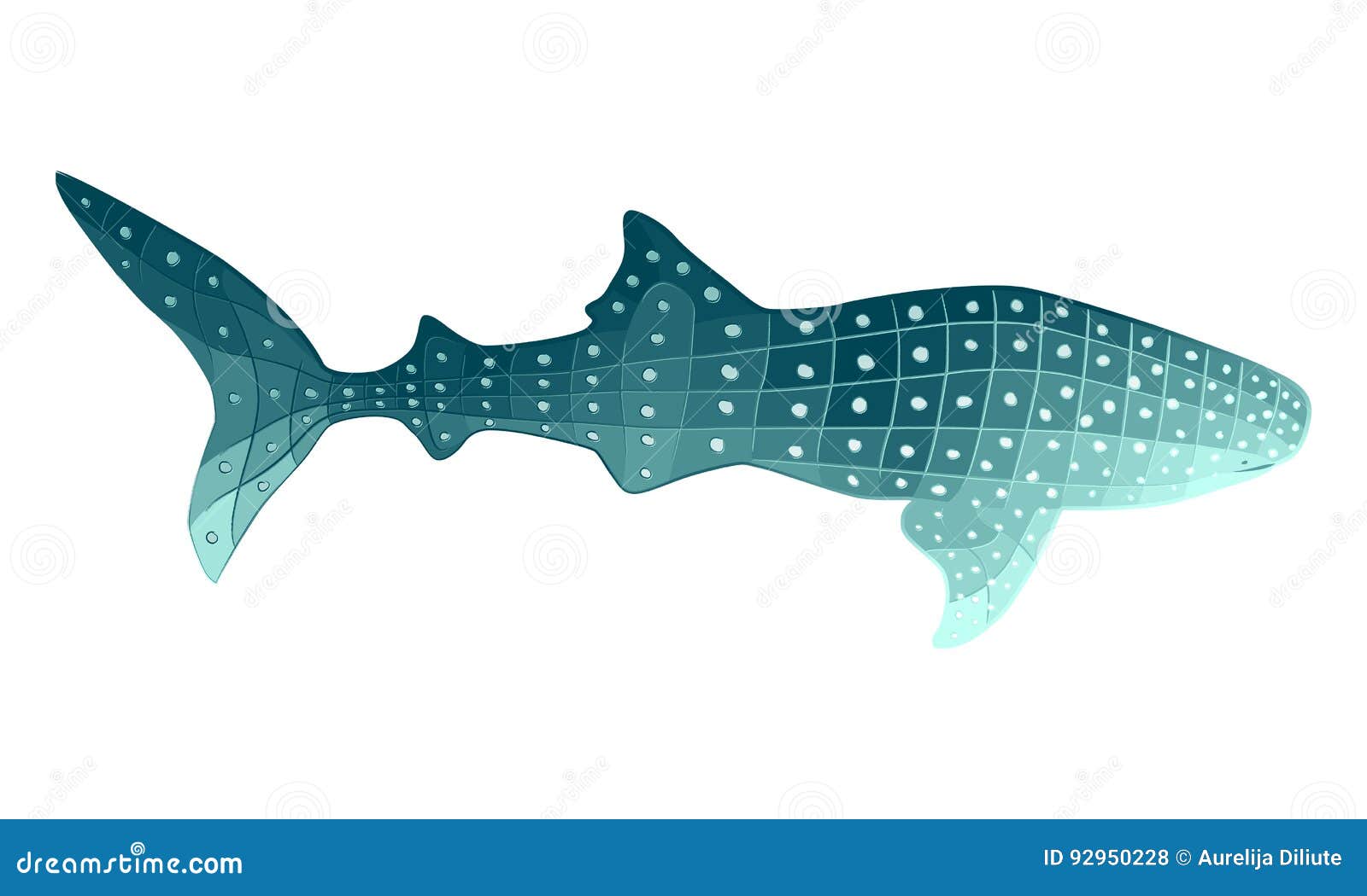Download Whale Shark Stylized In Quadrangular Shapes And Dots Stock ...