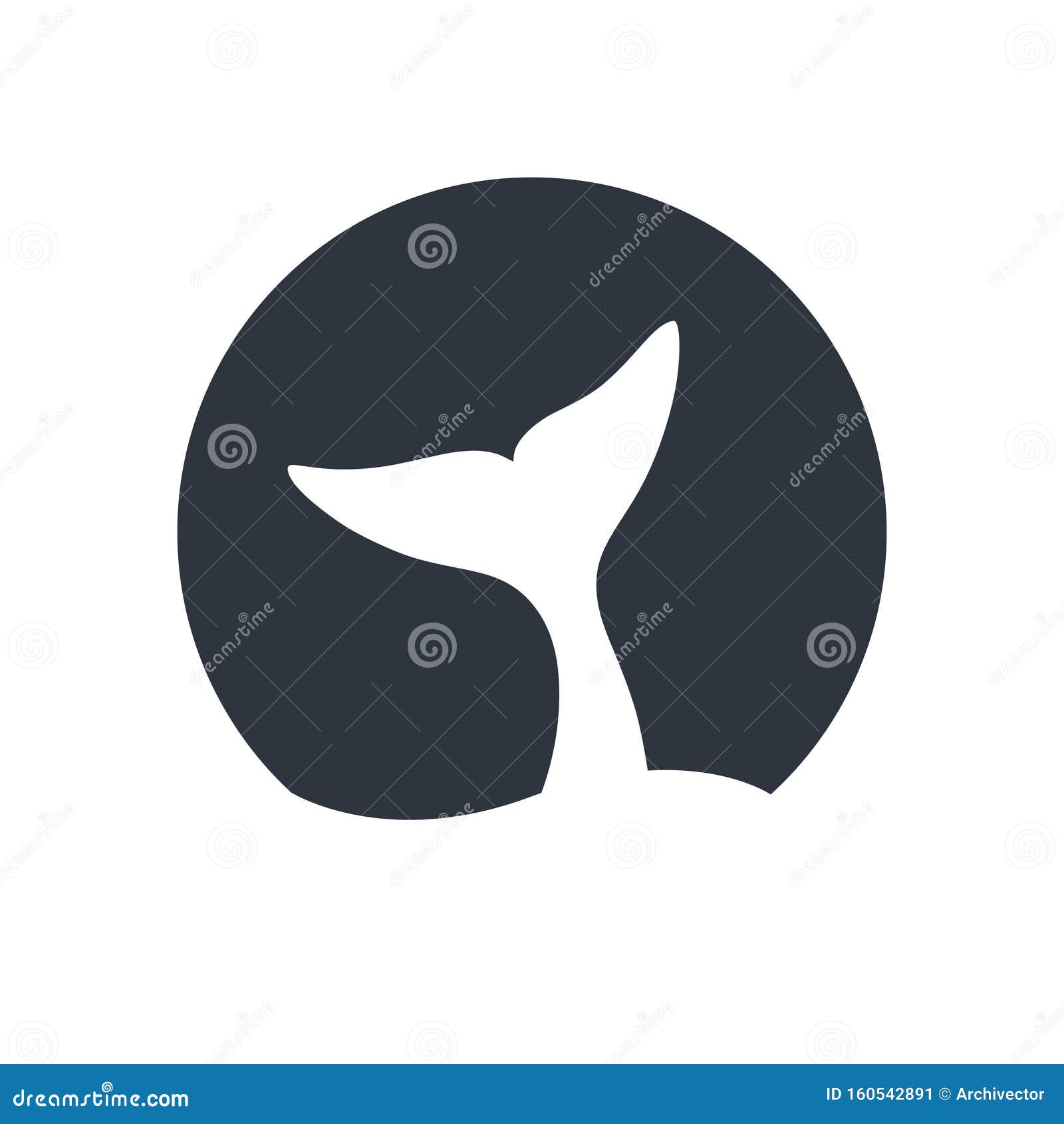 whale tail sign in the circle
