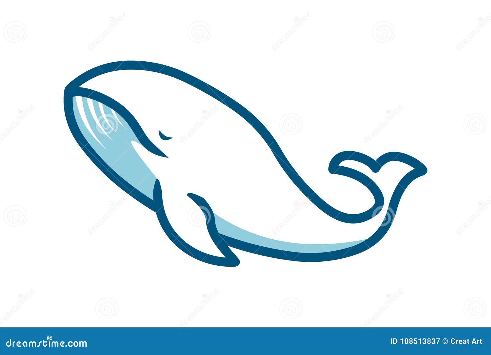 Whale.Vector Illustration of Blue Whale. Stock Vector - Illustration of
