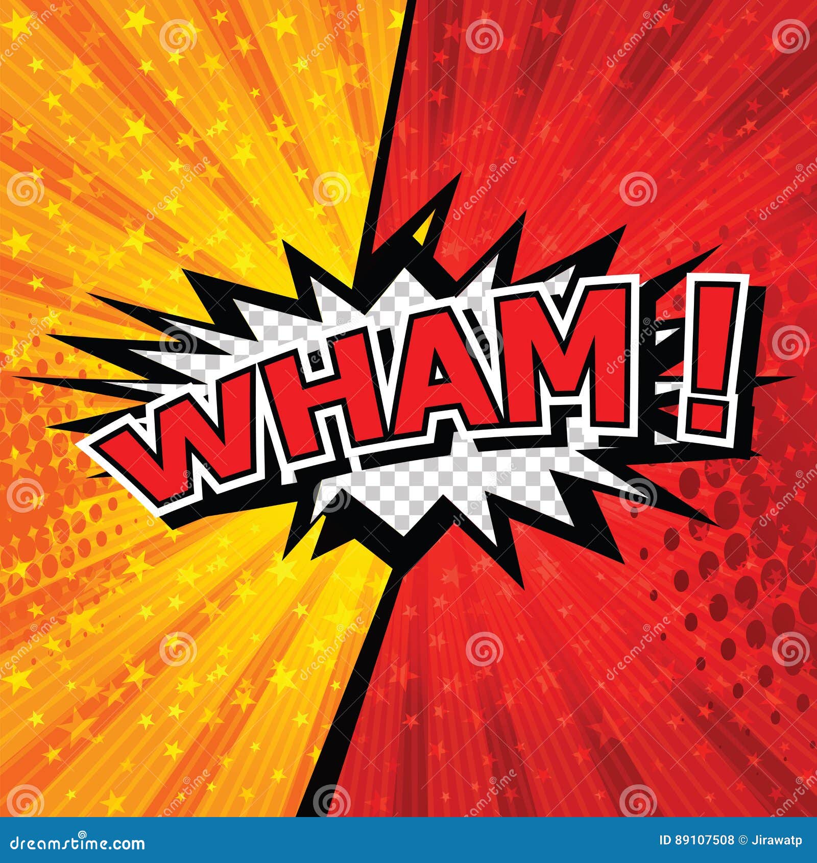 Wham! Comic Speech Bubble, Cartoon. Vector Illustration