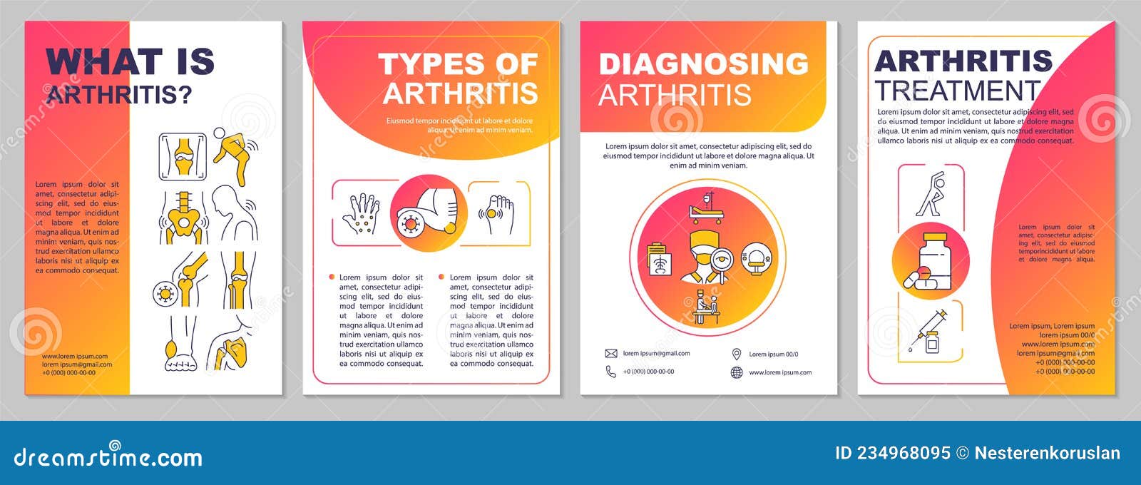 What is Arthritis Red Brochure Template Stock Vector Illustration of What is Arthritis Red Brochure Template Stock Vector Illustration of