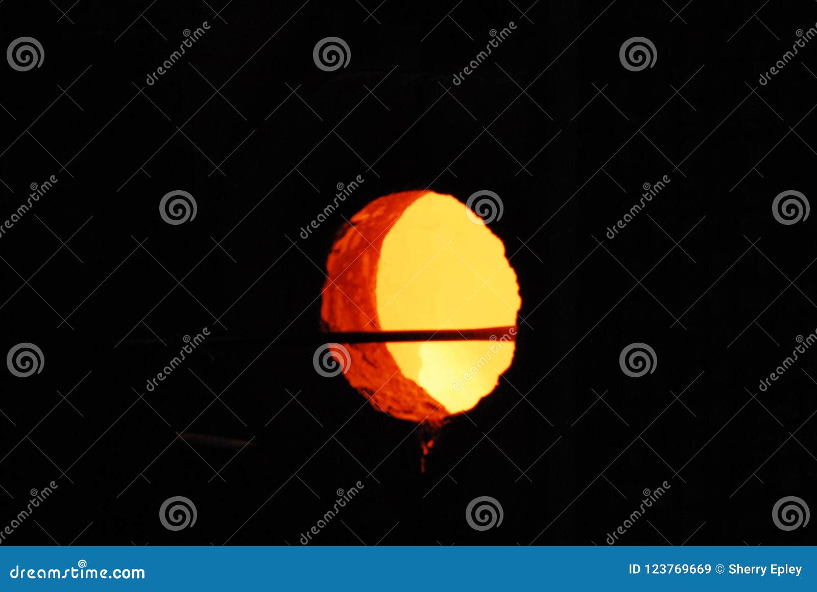 abstract- fiery access to a glass furnace