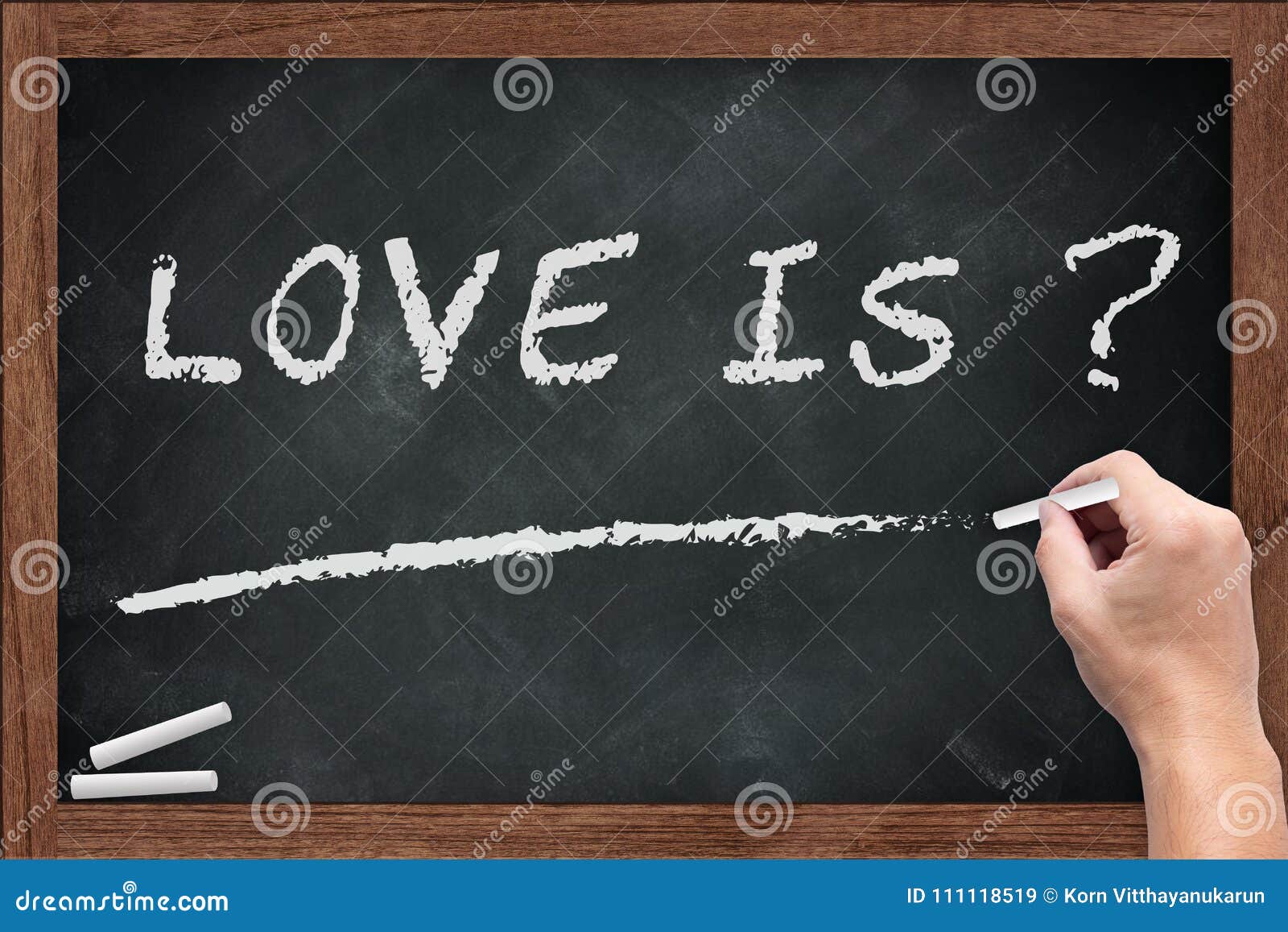 What is Love Discussion Topic Chalk on Blackboard Stock Image Image