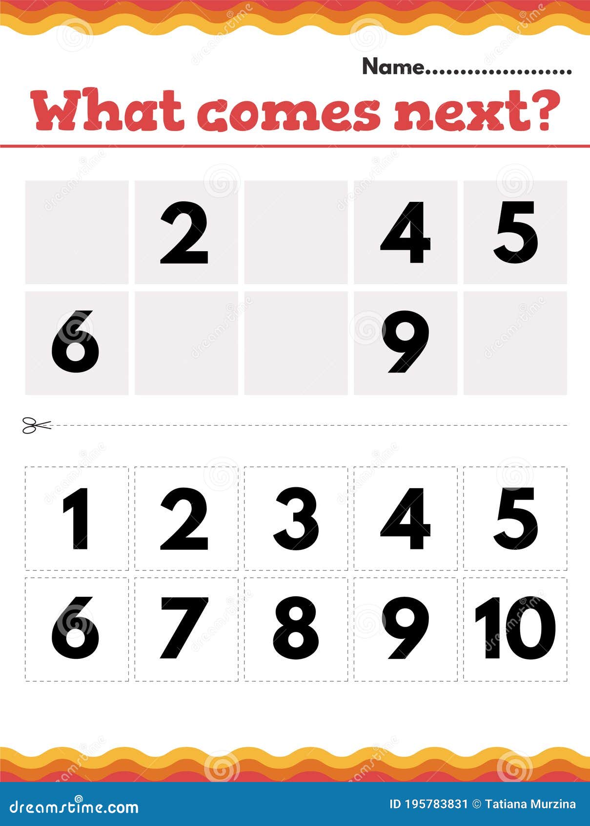What Number Comes Next Math Preschool or Kindergarten Worksheet In Kindergarten Math Worksheet Pdf