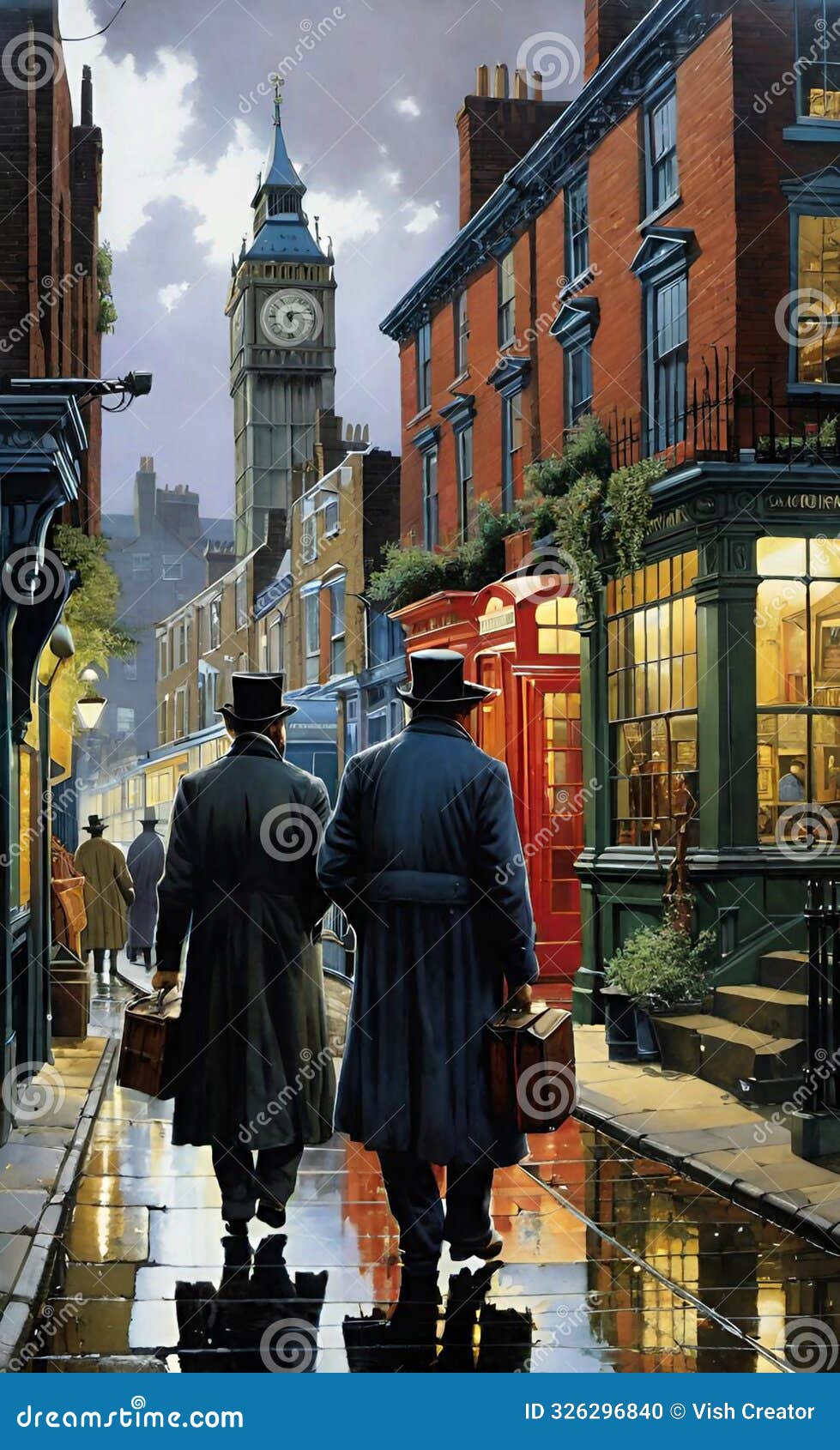 the streets of england around 1800 ai generated