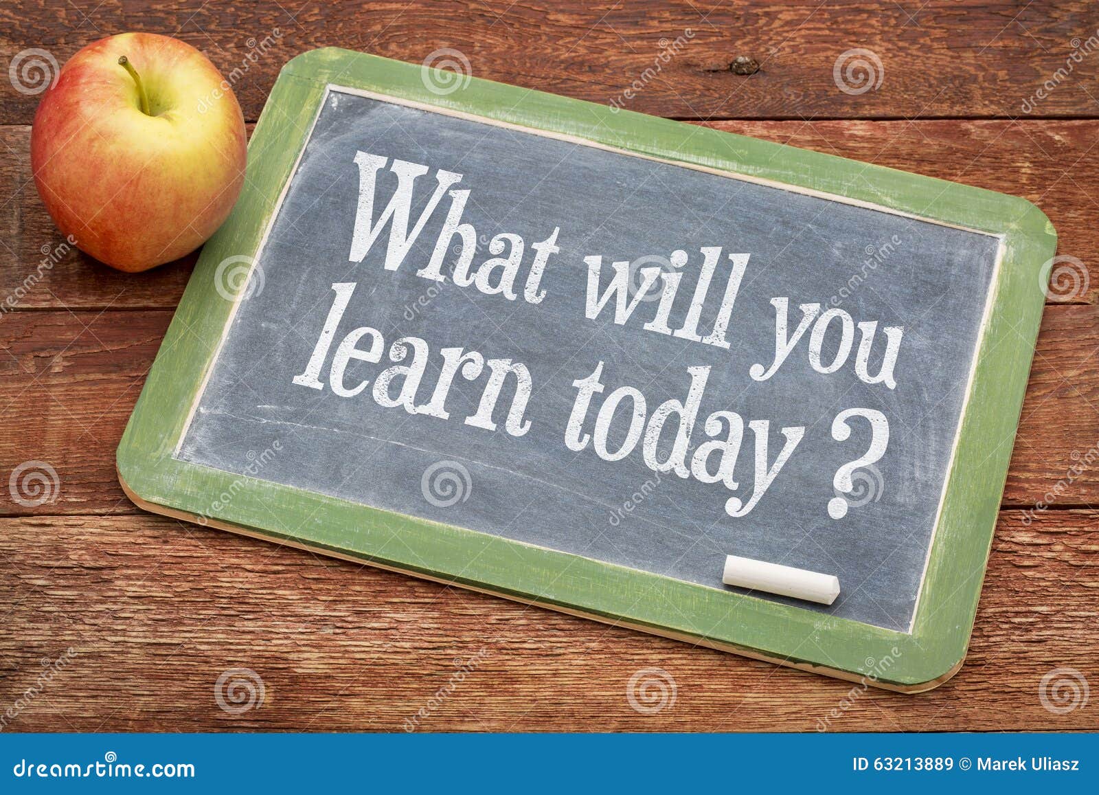 What Will You Learn Today Blackboard Sign Stock Image Image Of Education Slate