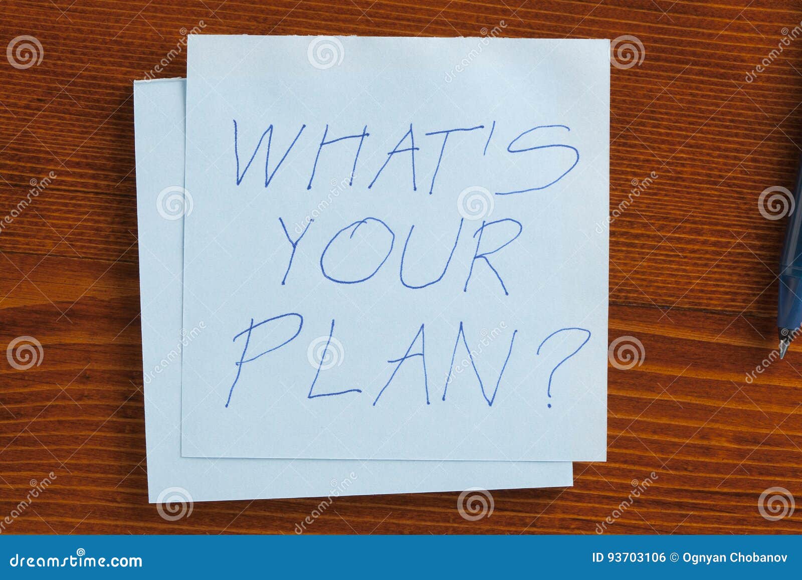 What is Your Plan Written on a Note Stock Photo - Image of note ...