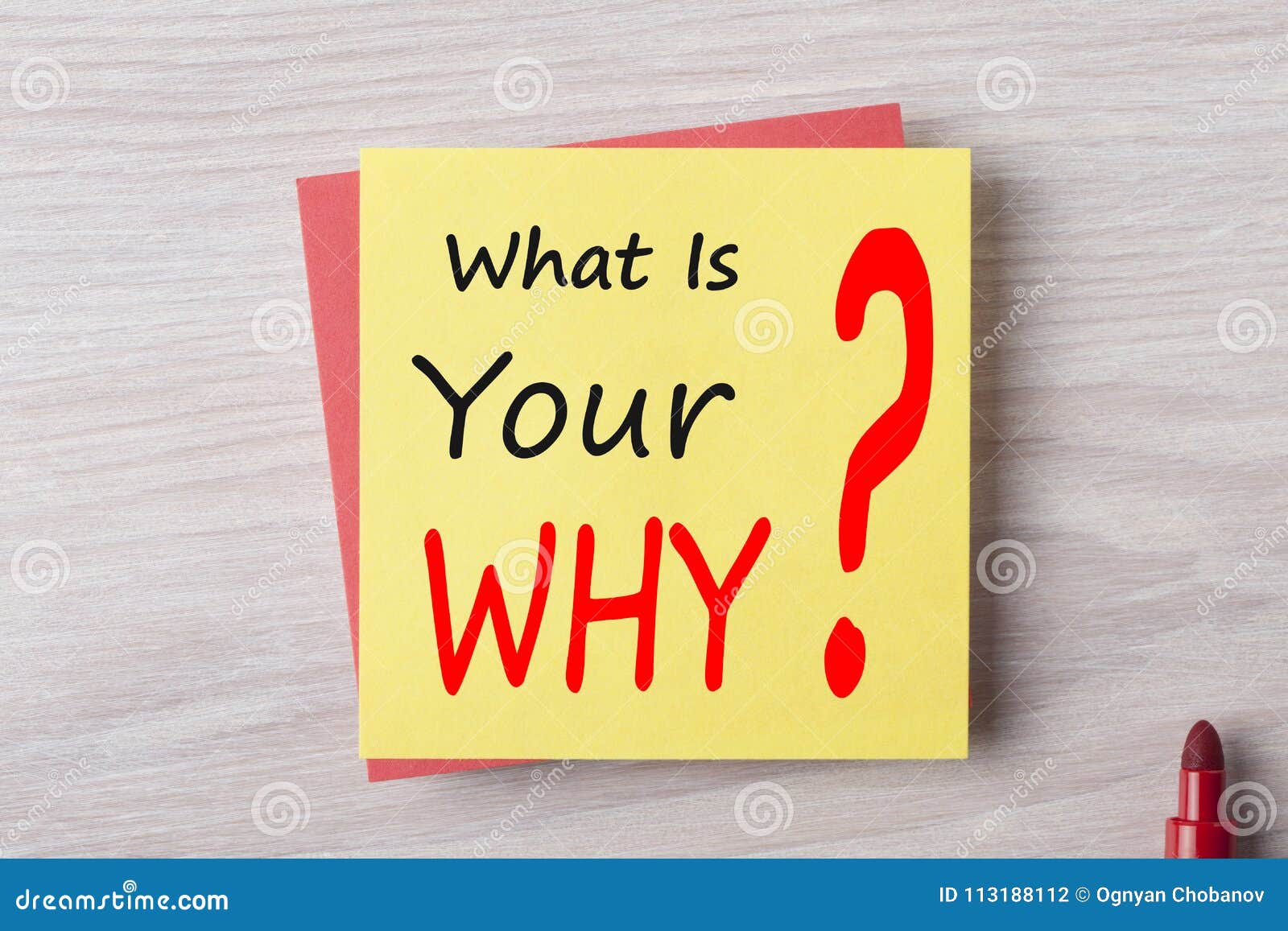 what is your why written on note concept
