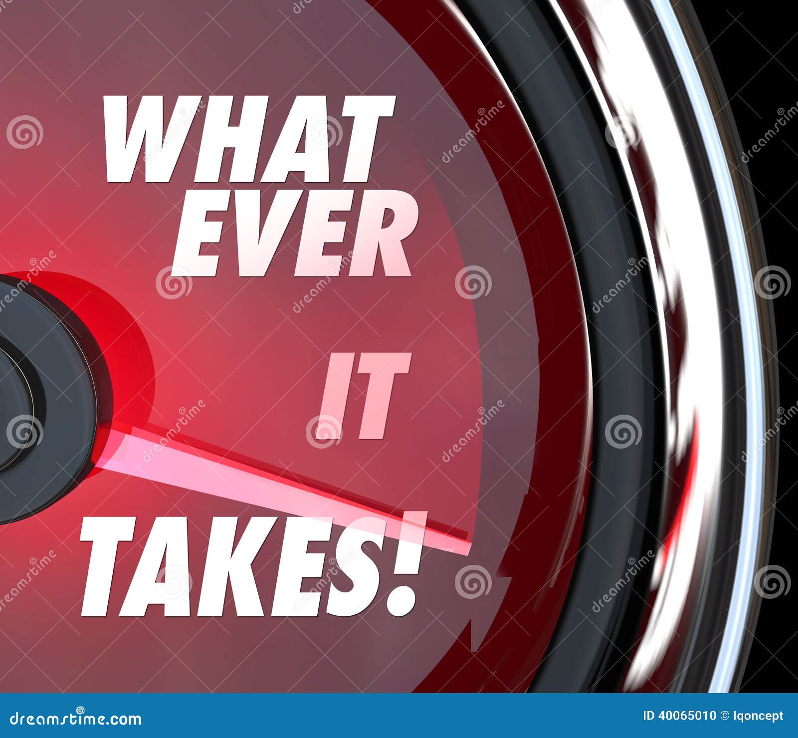 Whatever It Takes Speedometer Achieve Fast Success Goal Whatever It Takes Speedometer Achieve Fast Success Goal