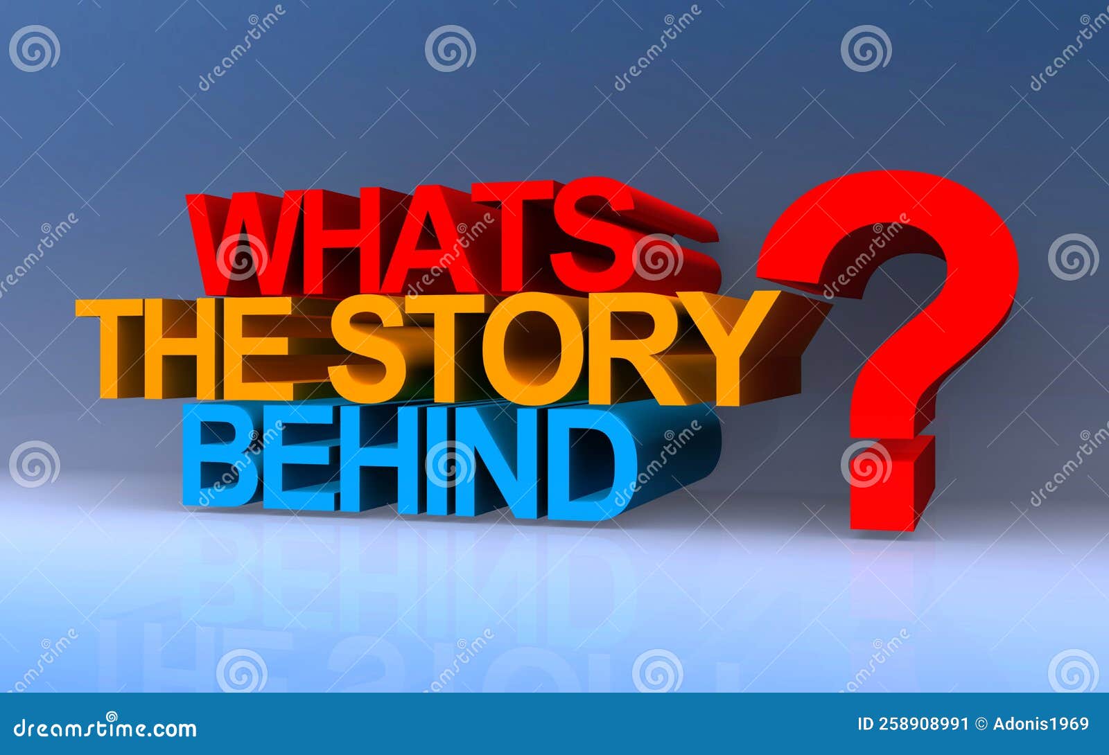 Whats the Story Behind on Blue Stock Illustration Illustration of