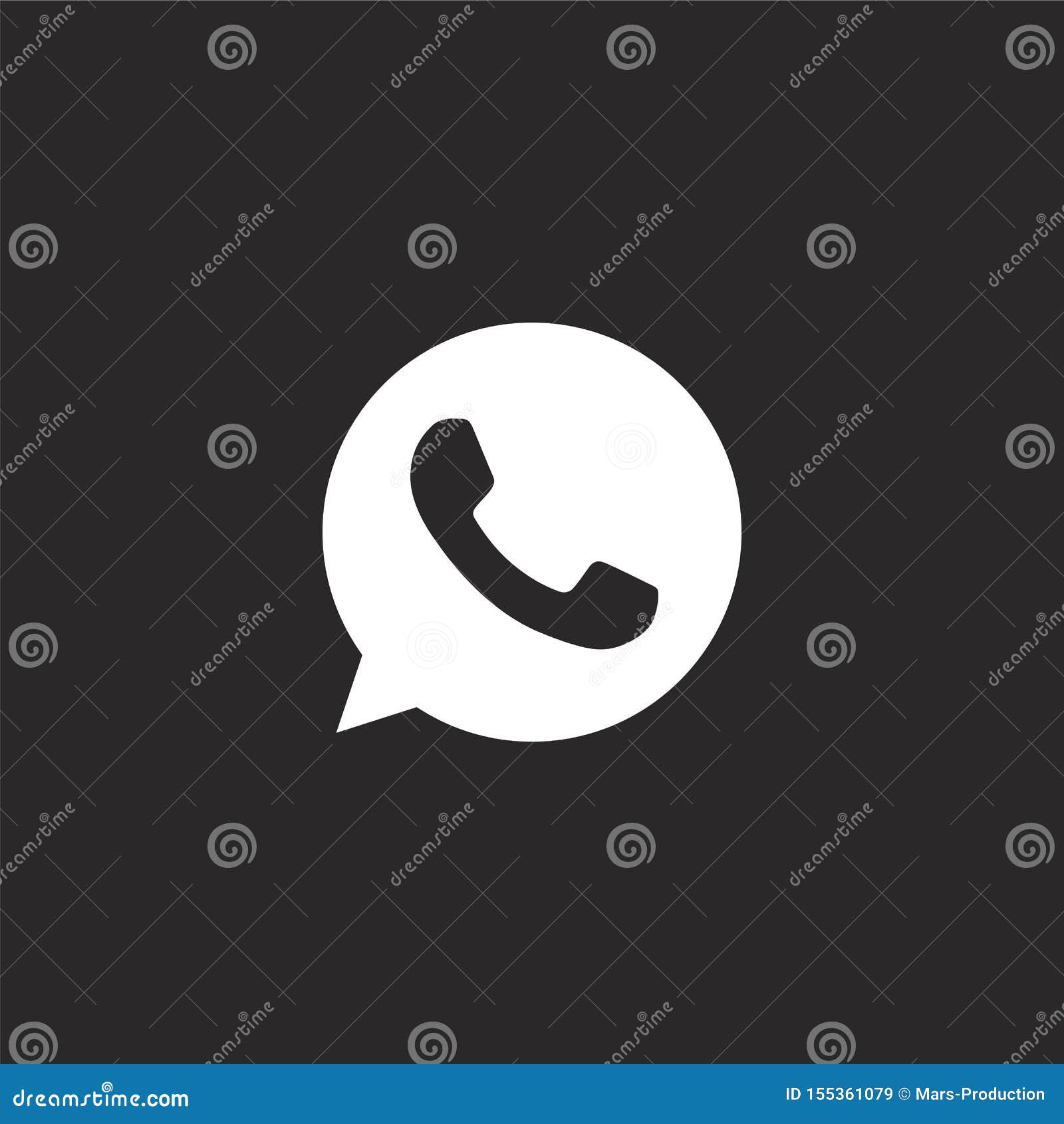 Whatsapp Icon. Filled Whatsapp Icon for Website Design and Mobile, App