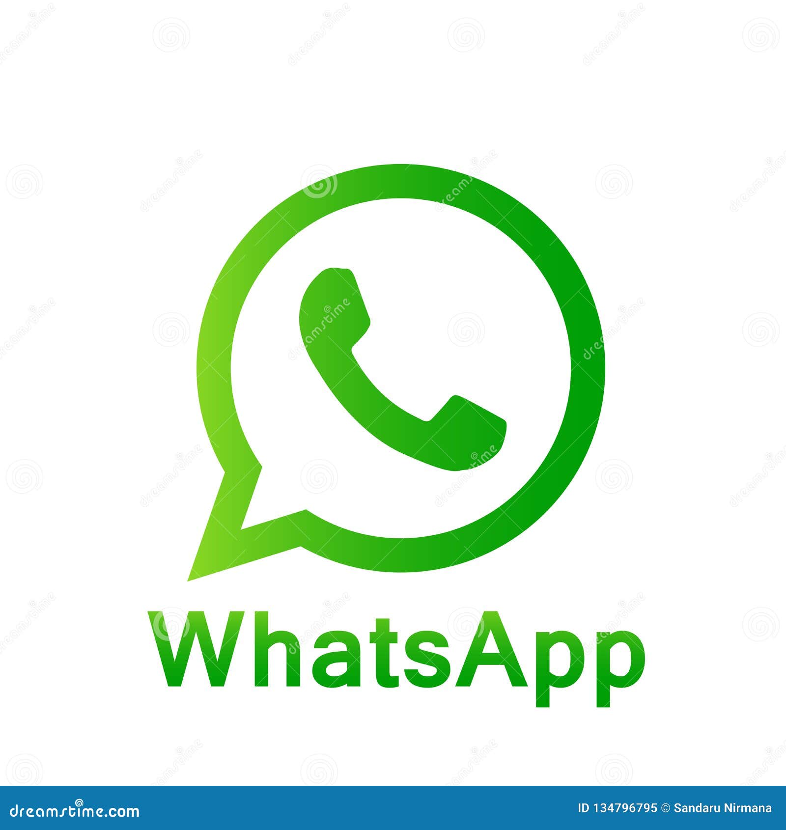 Whatsapp Icon Logo Element Sign In Green Vector Mobile App On White