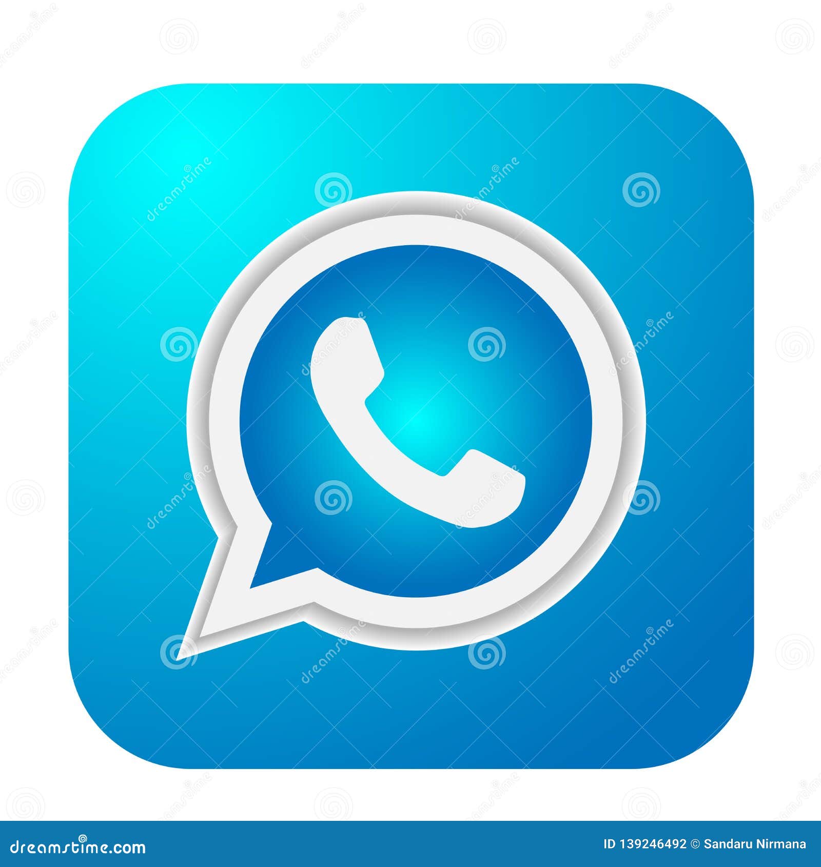 WhatsApp Icon Logo Element Sign Vector In Blue Mobile App ...