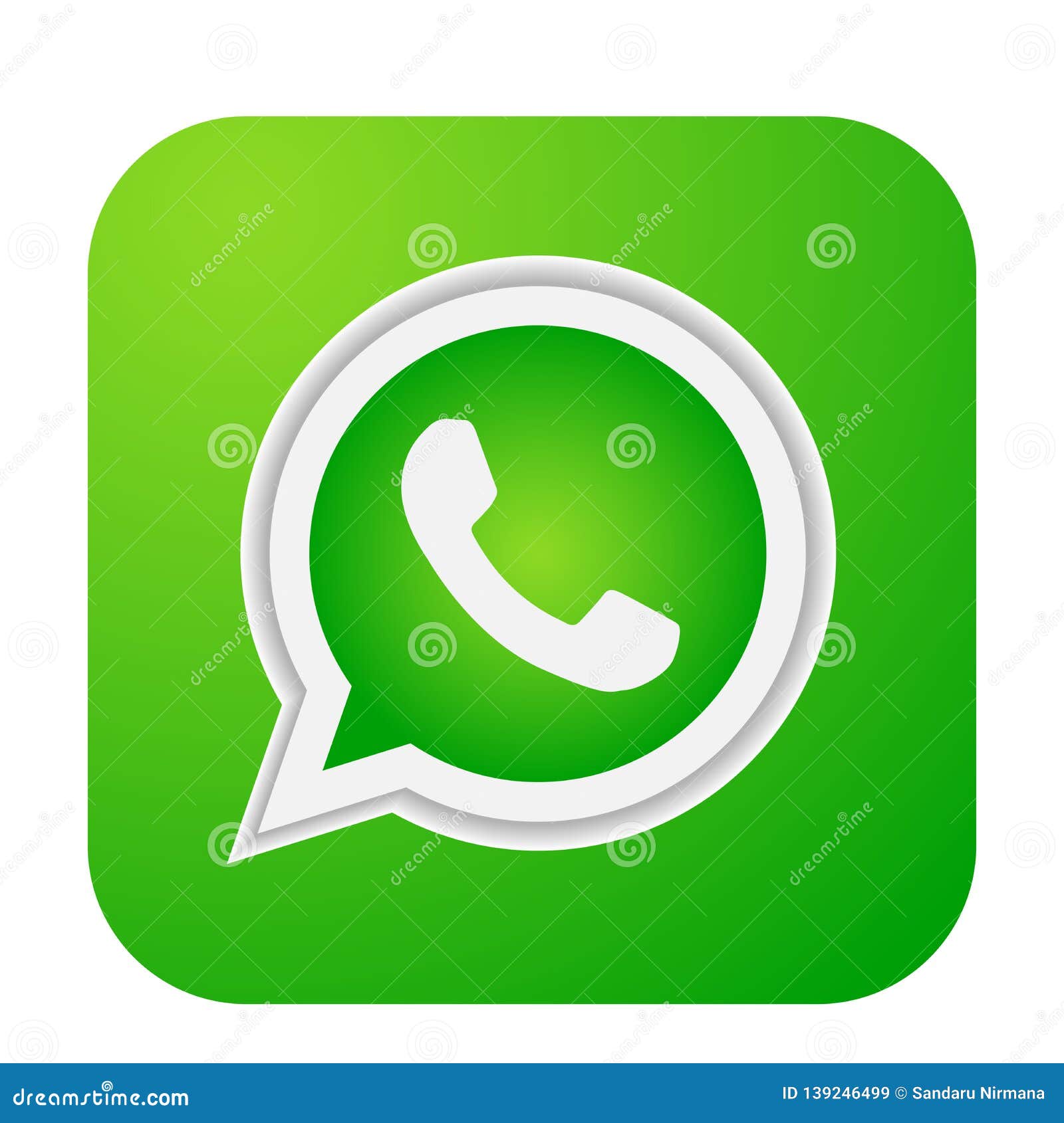 Whatsapp Icon Logo Element Sign Vector In Green Mobile App On White