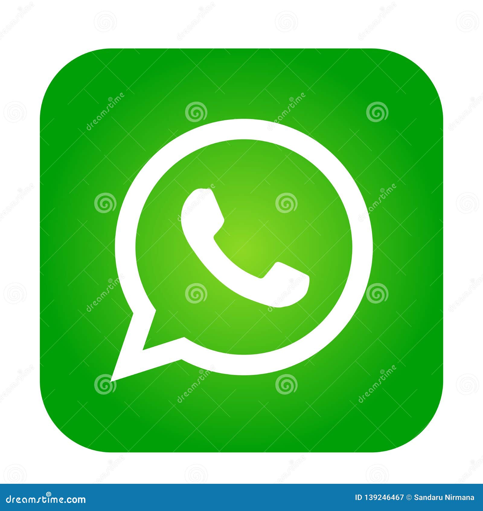 Whatsapp Icon Logo Element Sign Vector In Green Mobile App On White