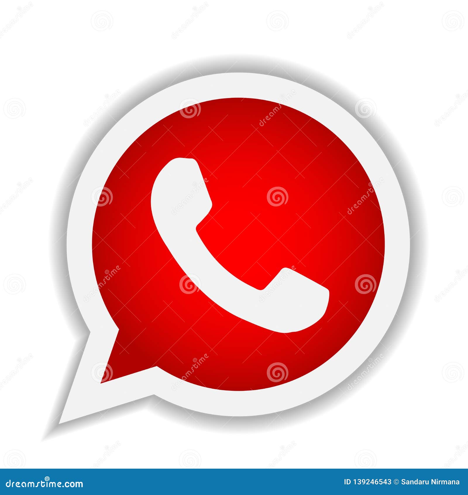 Whatsapp Logo Red