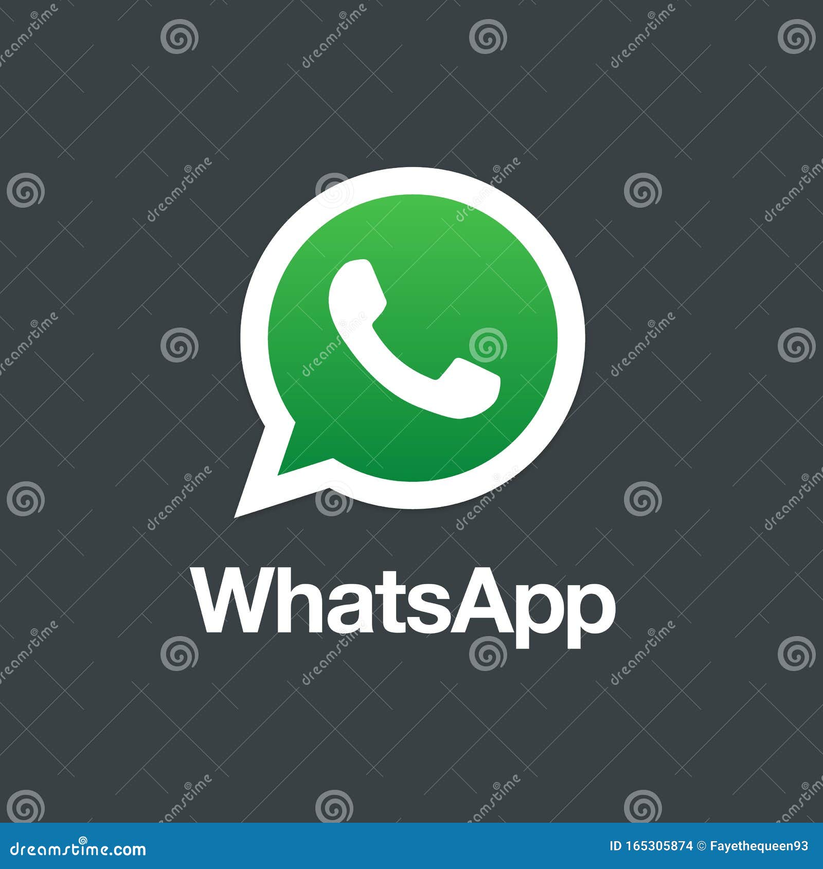 Whatsapp Logo on Black Isolated Background. Editorial Stock Image -  Illustration of interface, screen: 165305874