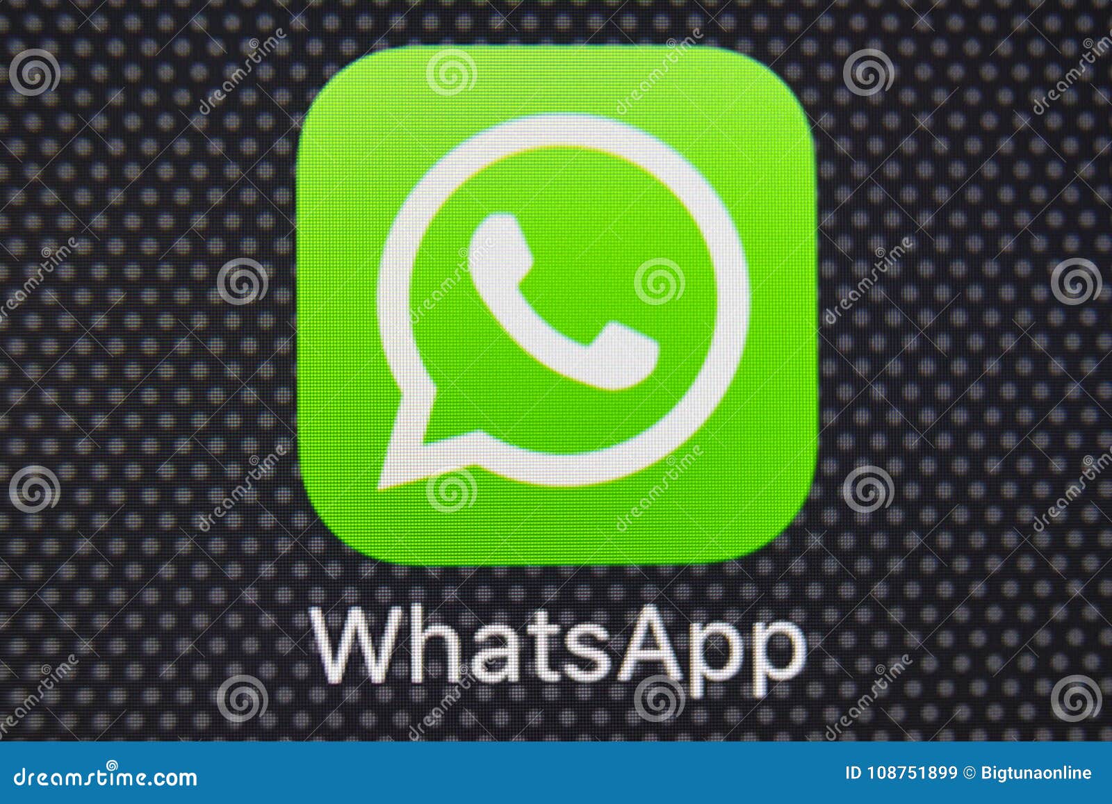 Whatsapp Messenger Application Icon On Apple Iphone 8 Smartphone Screen