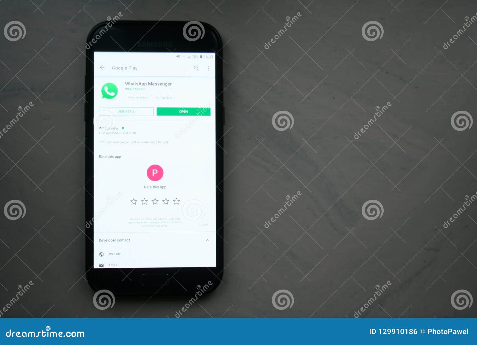 Whatsappembleem App Op Samsunghet Telefoonscherm