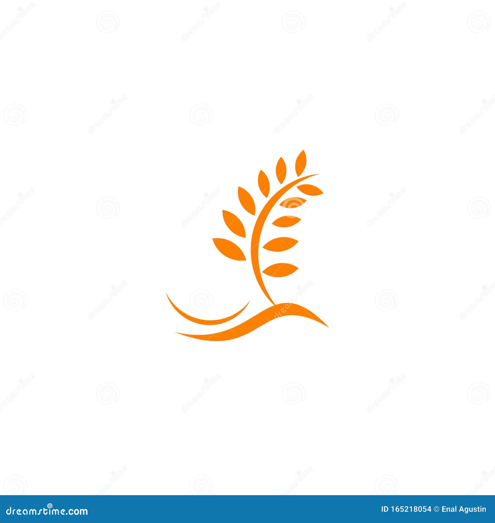 Wheat Flour Agriculture Logo Design Vector Template Stock Vector