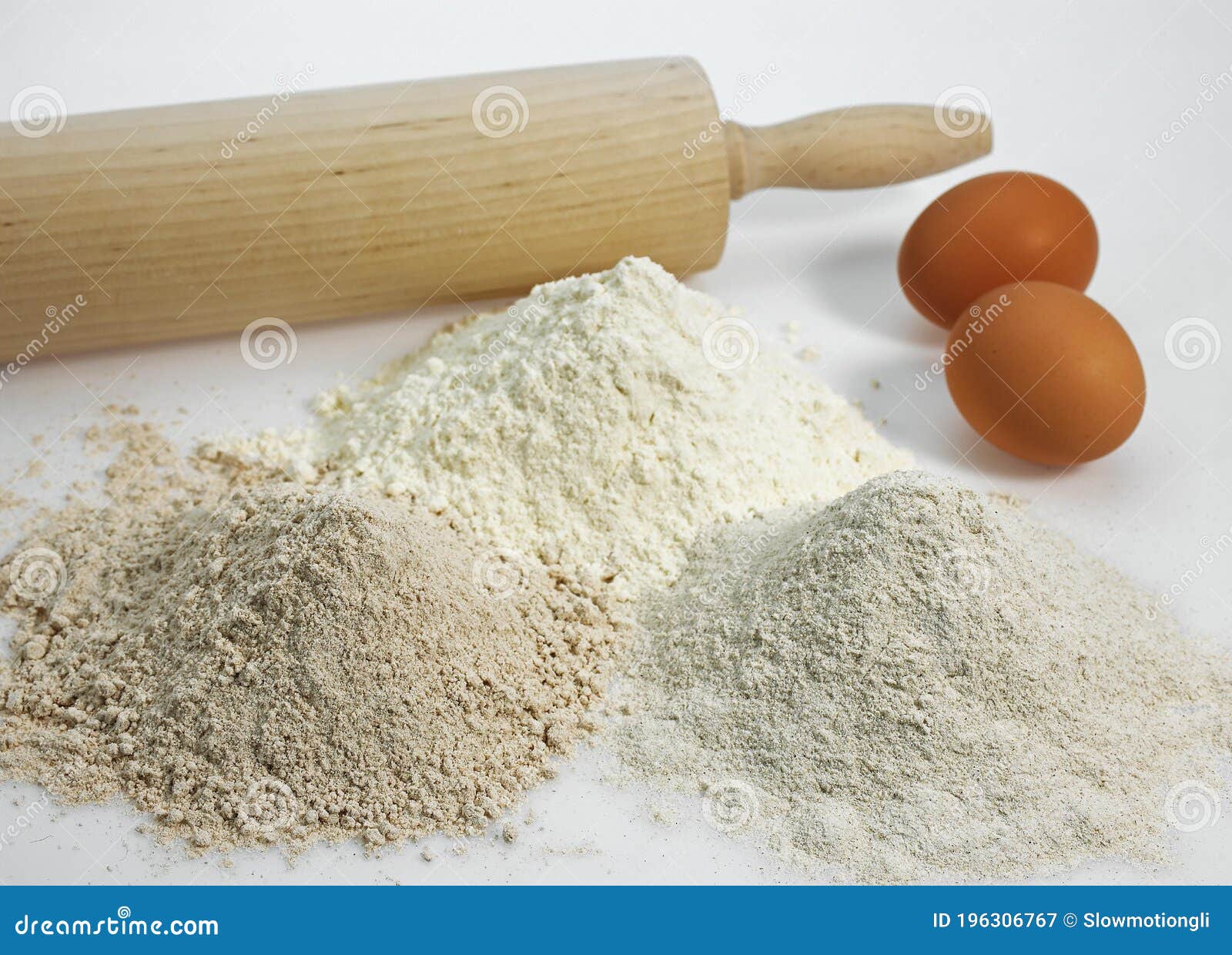 Wheat Flour and Eggs, Ingredients for Cake Recipe Stock Image Image