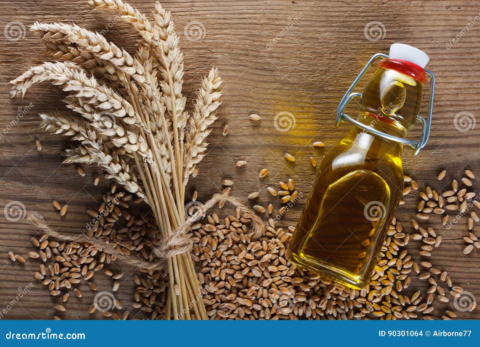 Wheat germ oil stock photo. Image of grain, vegetable 90301064